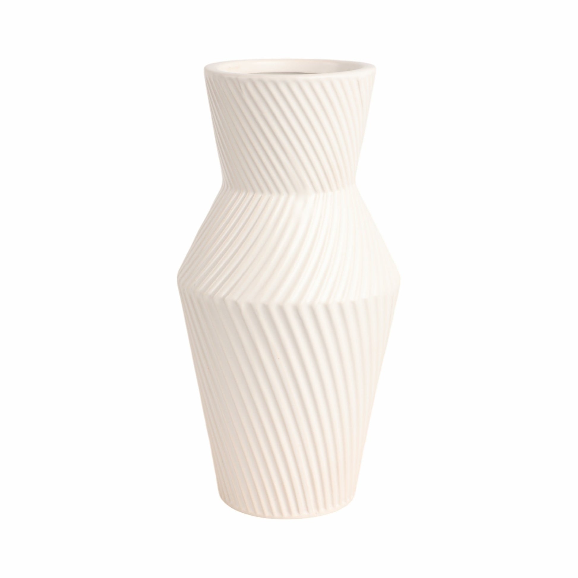 11" MODERN TOTEM VASE, WHITE Vases and Jars| Sagebrook Home