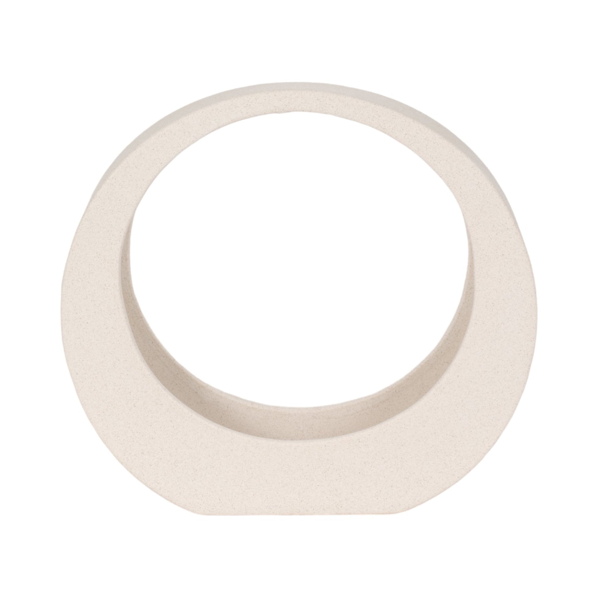 11" Sand Glaze Loop Object, White Table Decors| Sagebrook Home