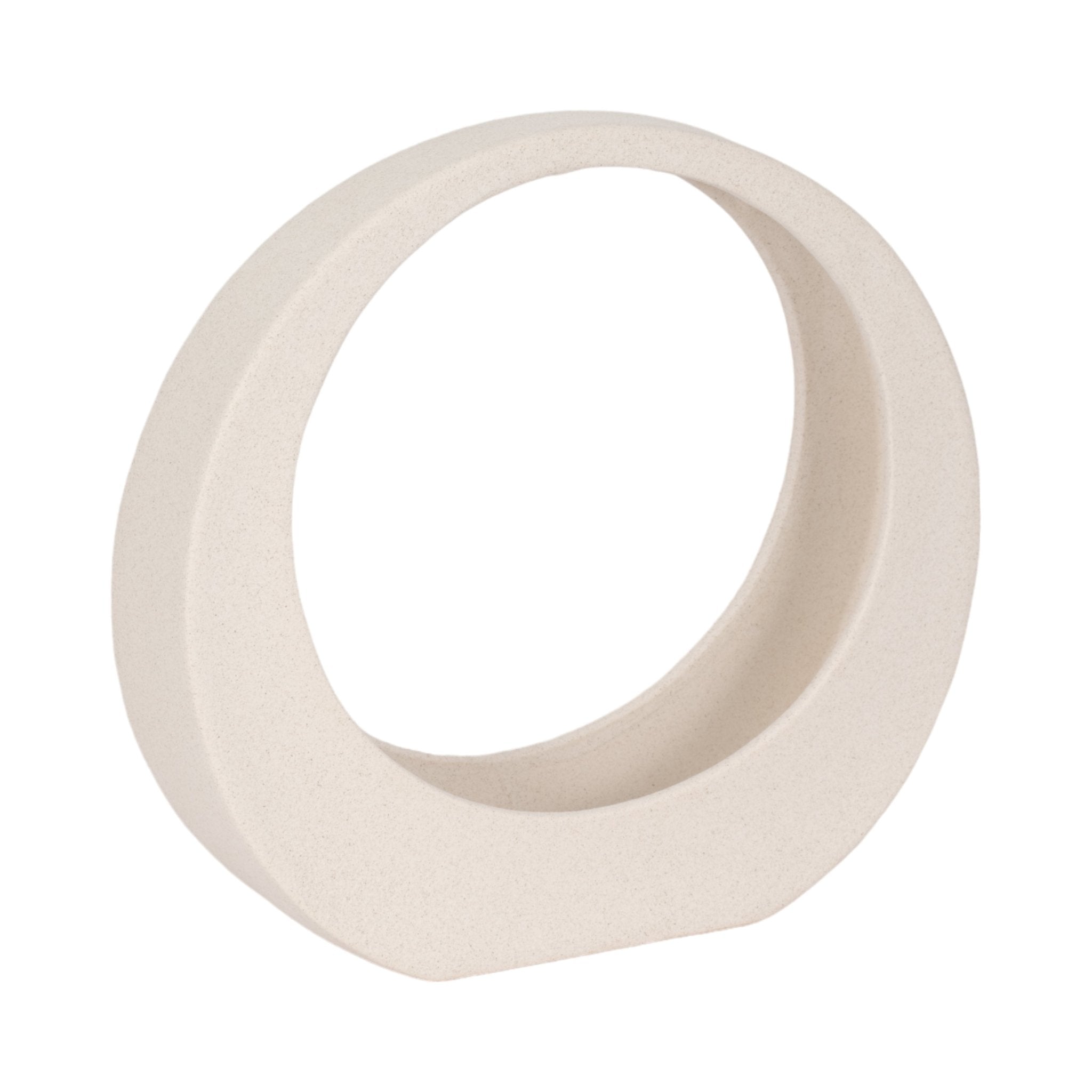 11" Sand Glaze Loop Object, White Table Decors| Sagebrook Home