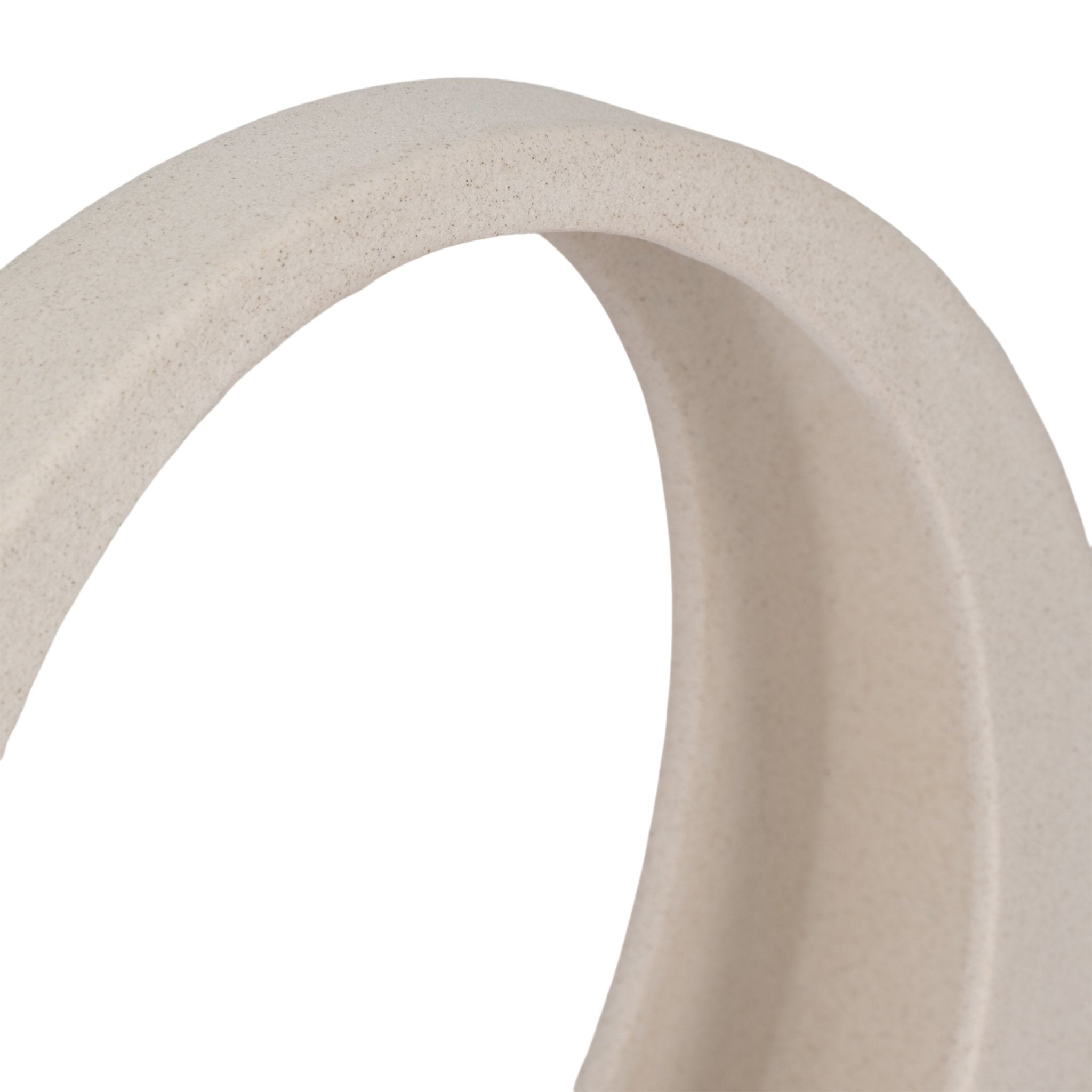 11" Sand Glaze Loop Object, White Table Decors| Sagebrook Home