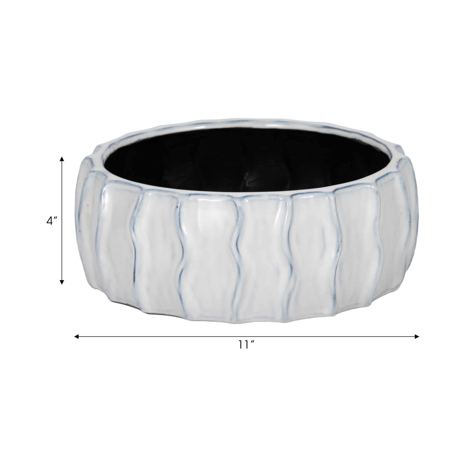 11" Sea Urchin Bowl, White/blue Table Decors| Sagebrook Home
