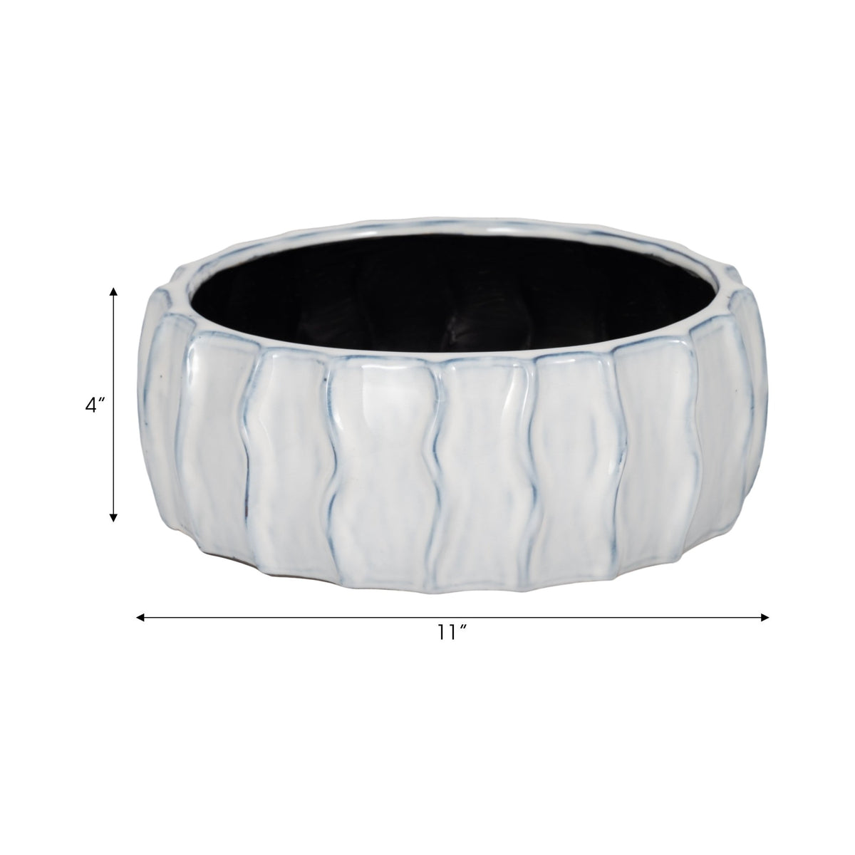 11" Sea Urchin Bowl, White/blue Table Decors| Sagebrook Home