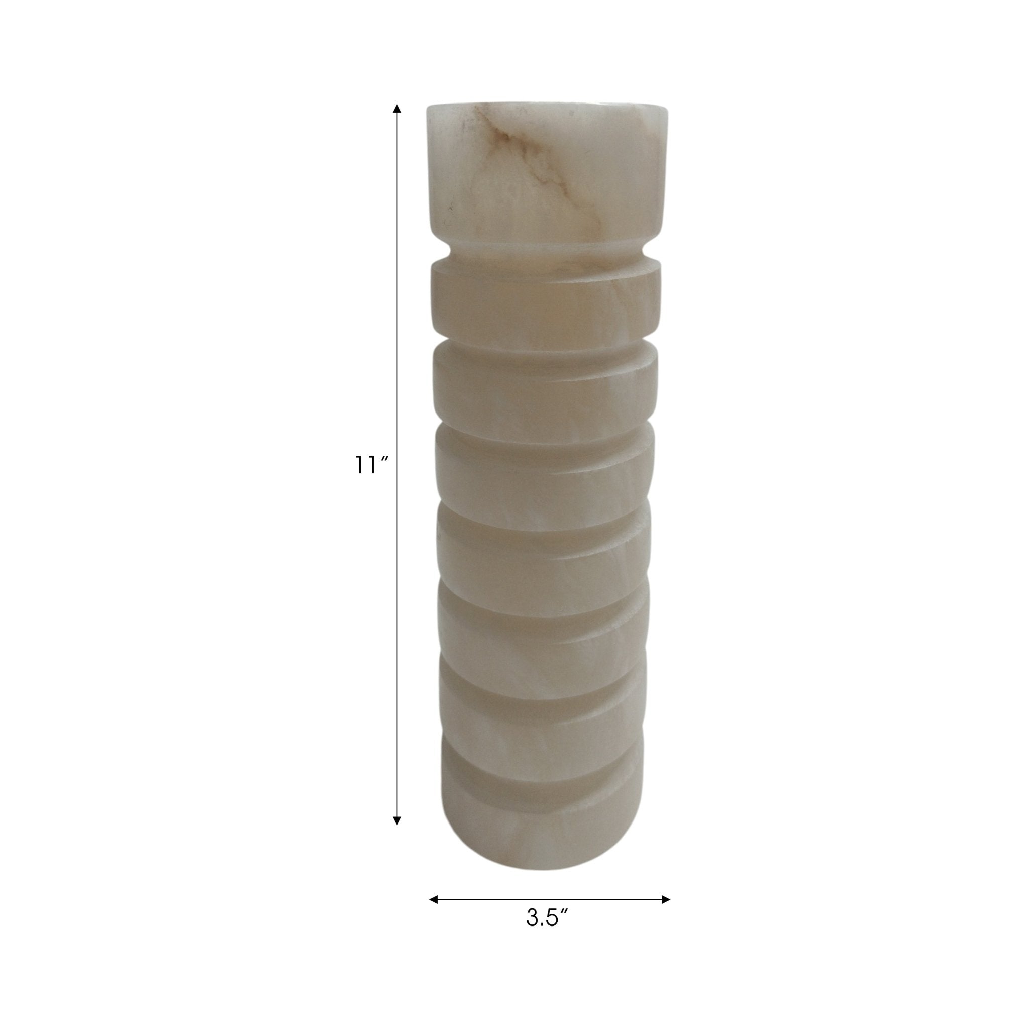 11" Solica Large Alibaster Candleholder Candle Holders| Sagebrook Home