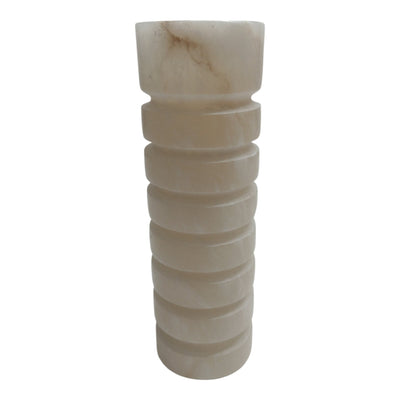 11" Solica Large Alibaster Candleholder - Al Rugaib Furniture