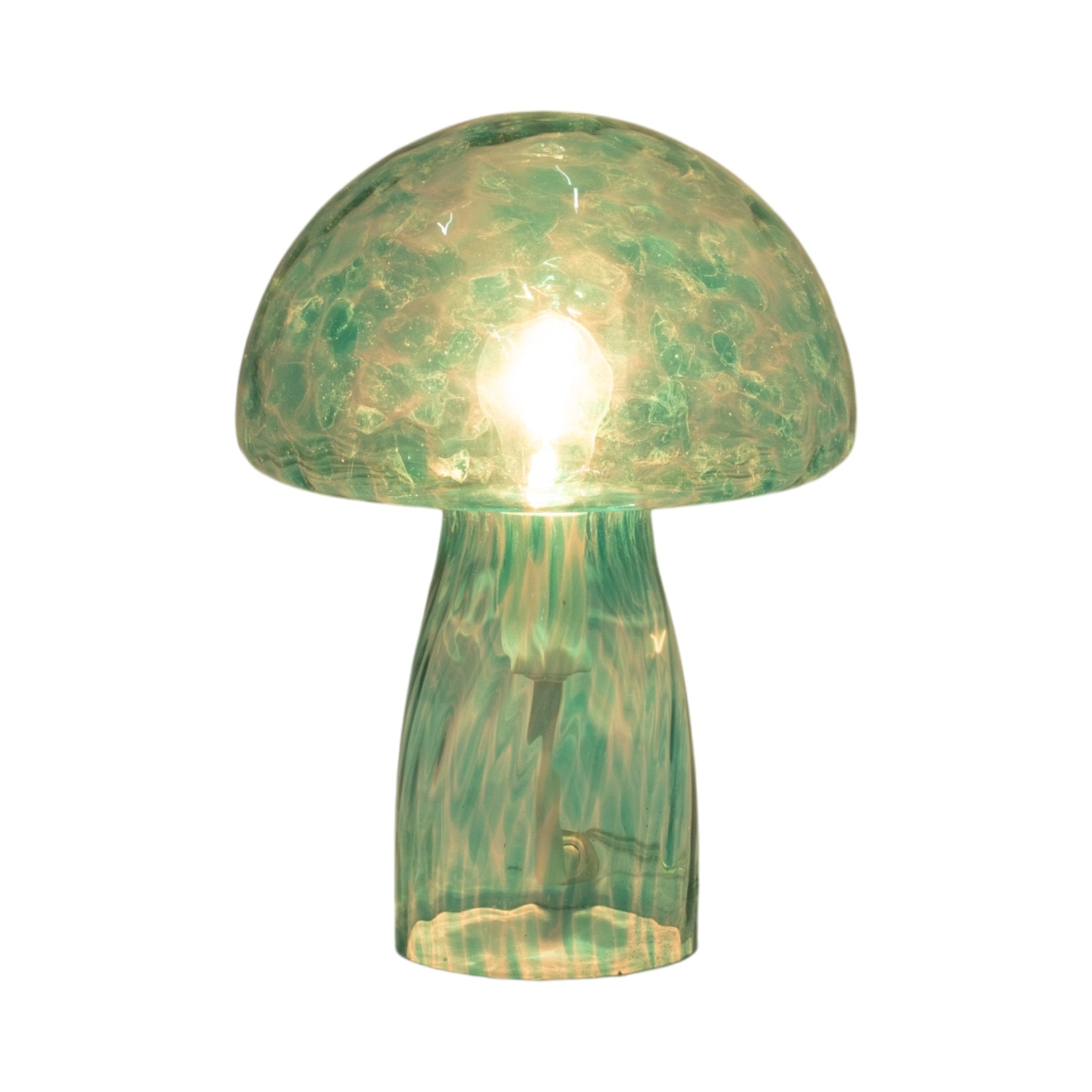 11" Spotted Mushroom Lamp, Seafoam Table Decors| Sagebrook Home