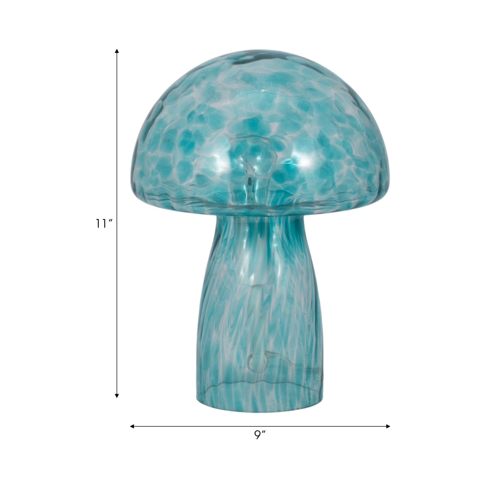 11" Spotted Mushroom Lamp, Seafoam Table Decors| Sagebrook Home