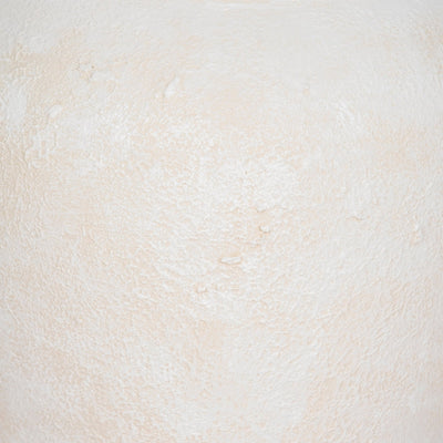 11" Textured Terracotta Vase, Ivory - Al Rugaib Furniture