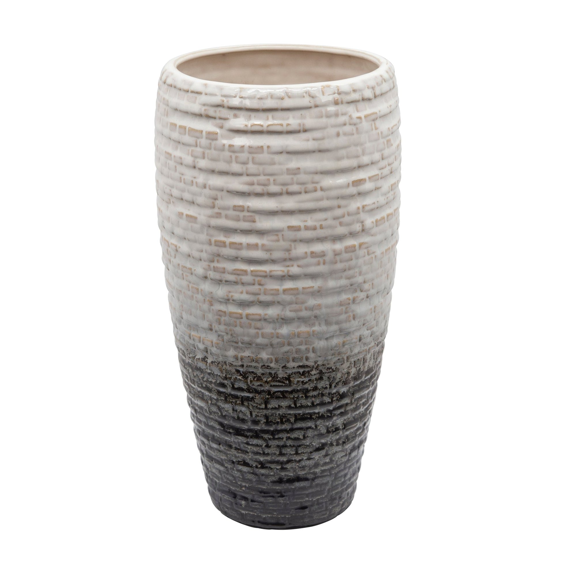 11" TEXTURED VASE, CREAM Vases and Jars| Sagebrook Home