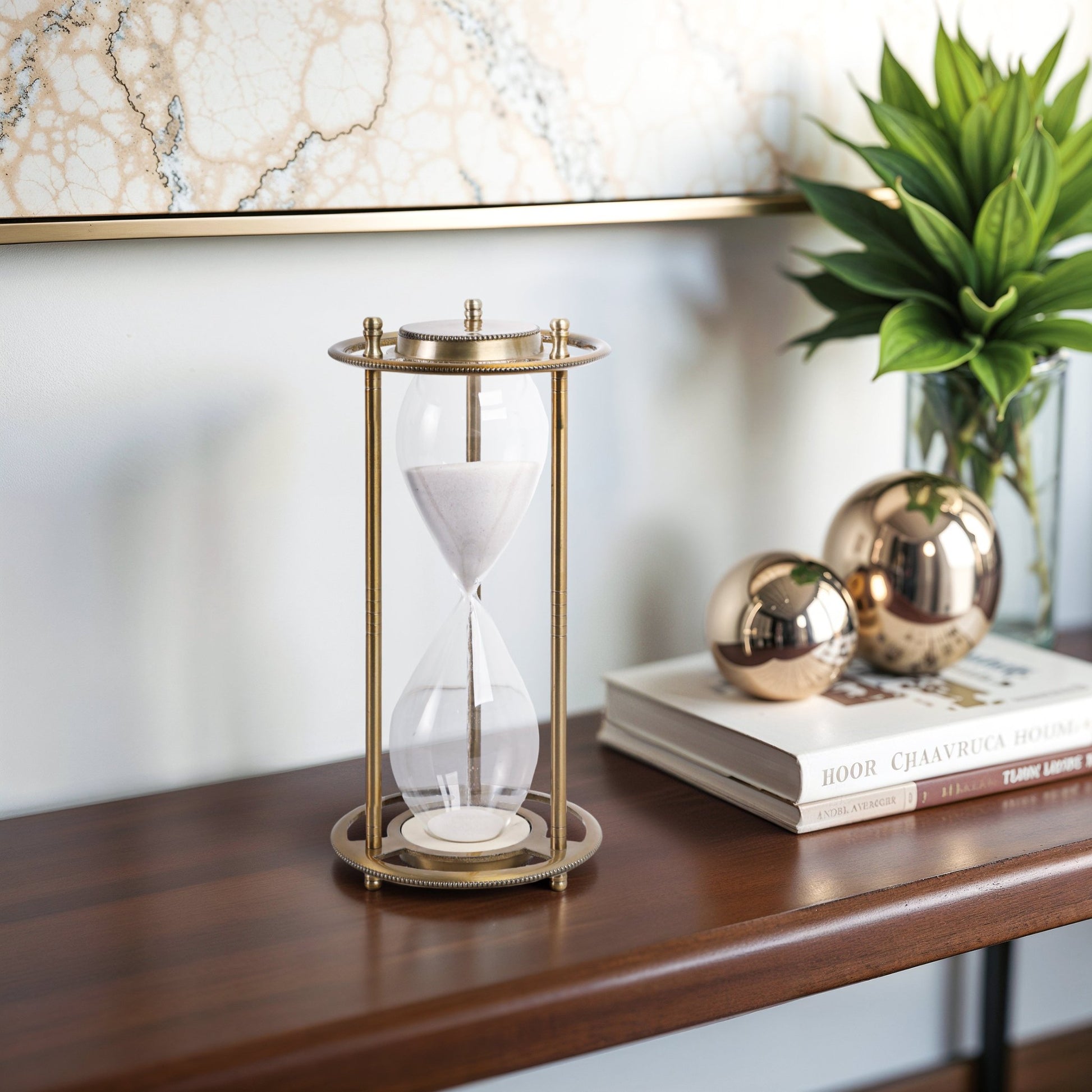 11" Verlice Bronze Metal Hourglass Table Decors| Sagebrook Home