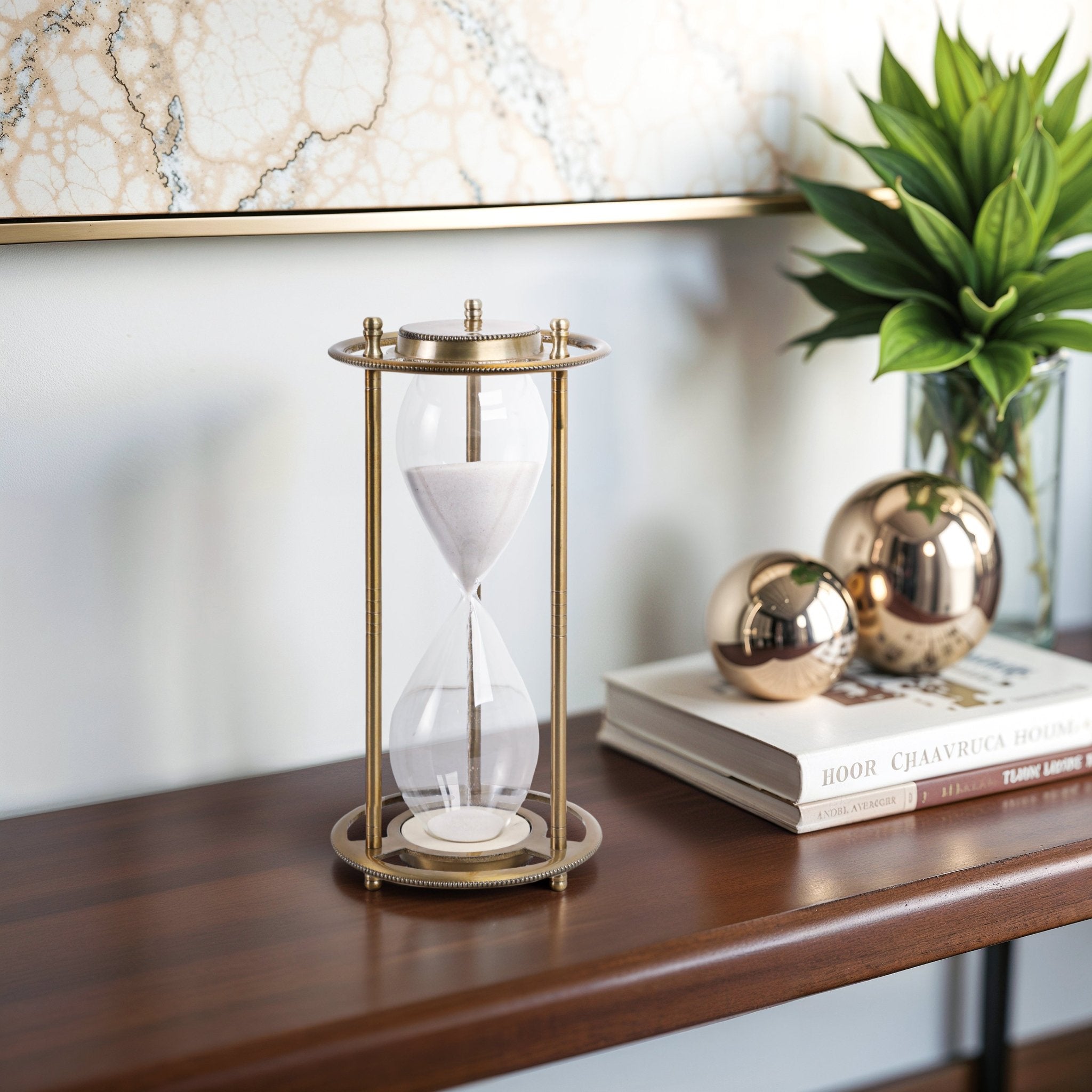 11" Verlice Bronze Metal Hourglass Table Decors| Sagebrook Home