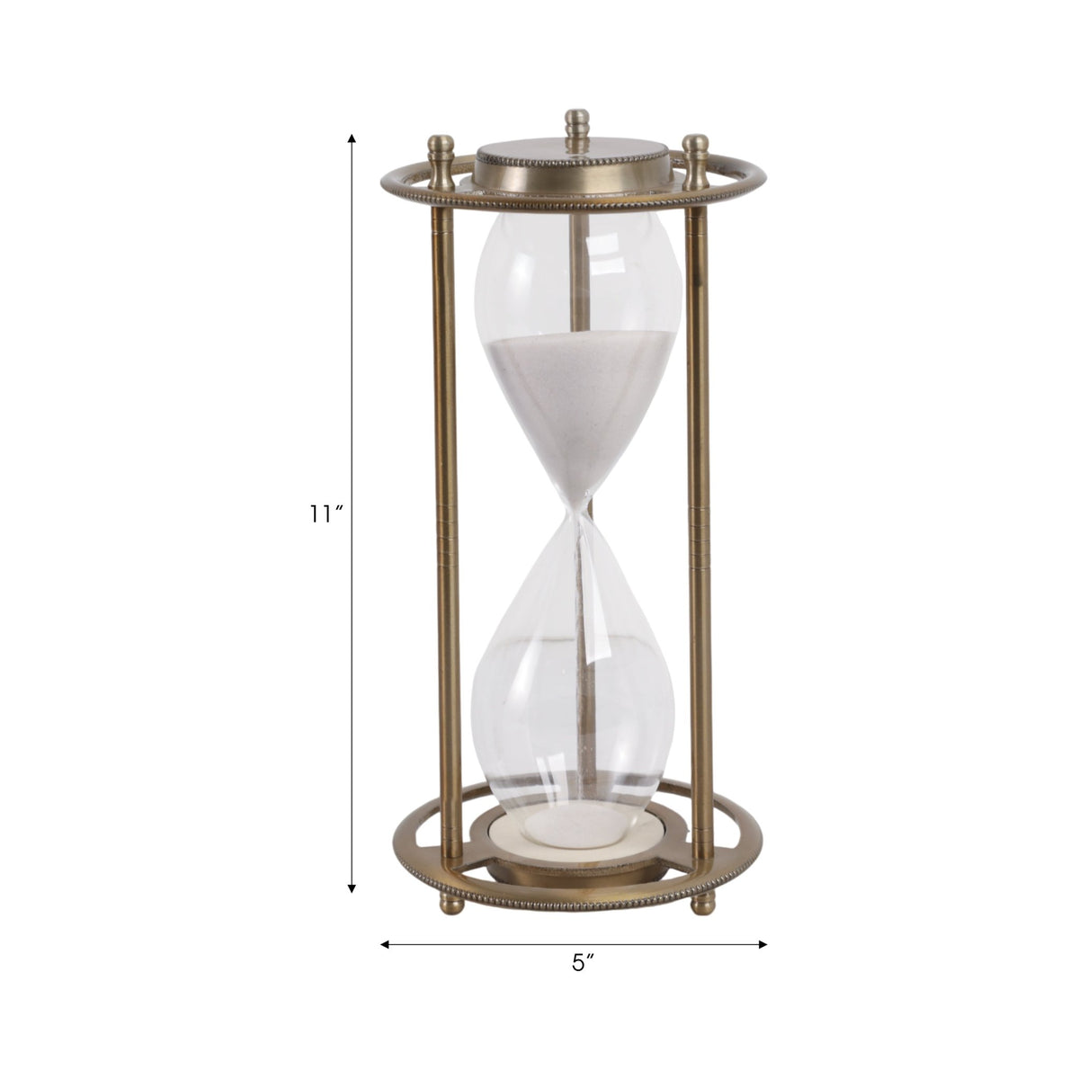 11" Verlice Bronze Metal Hourglass Table Decors| Sagebrook Home