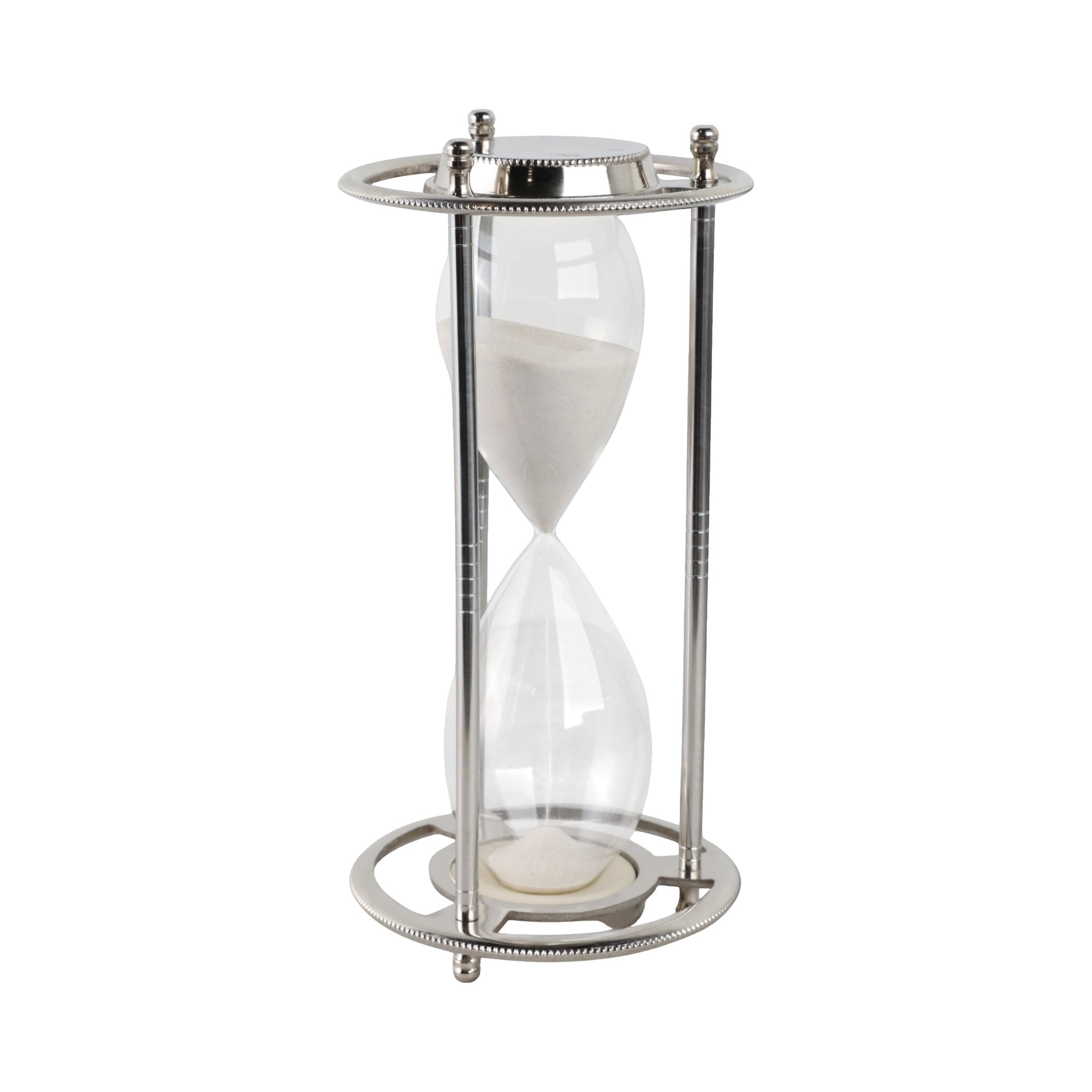 11" Verlice Silver Metal Hourglass Table Decors| Sagebrook Home