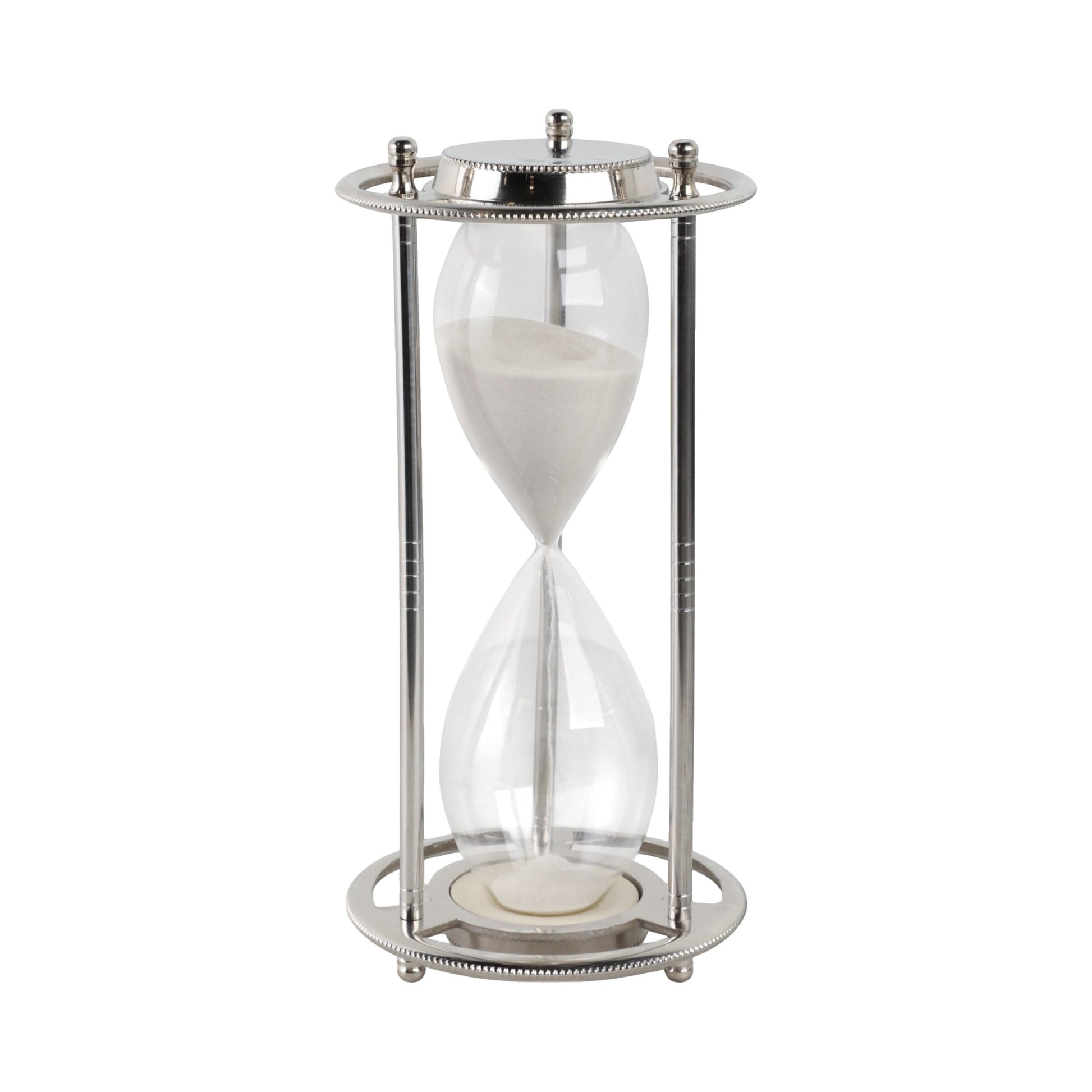 11" Verlice Silver Metal Hourglass Table Decors| Sagebrook Home