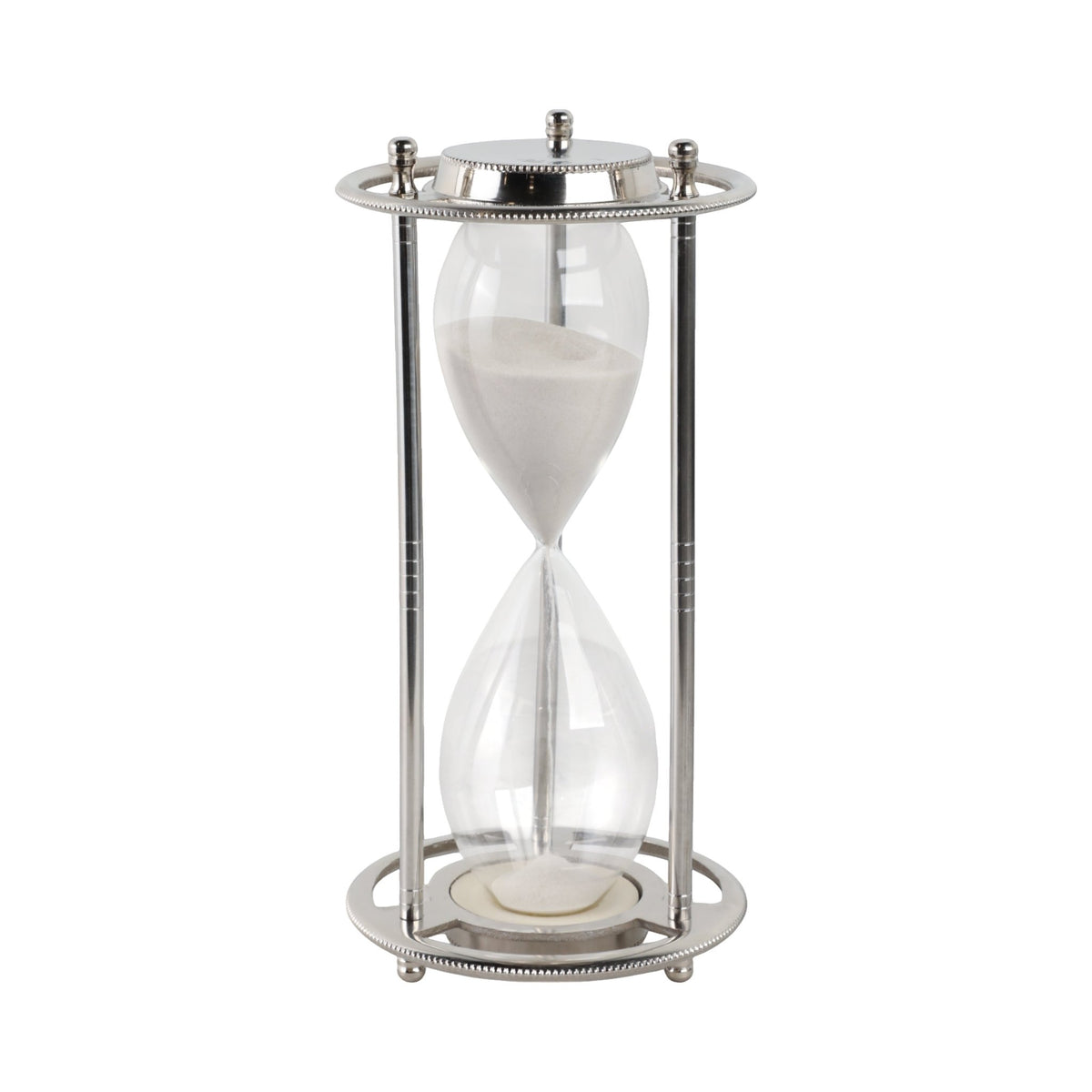11" Verlice Silver Metal Hourglass Table Decors| Sagebrook Home
