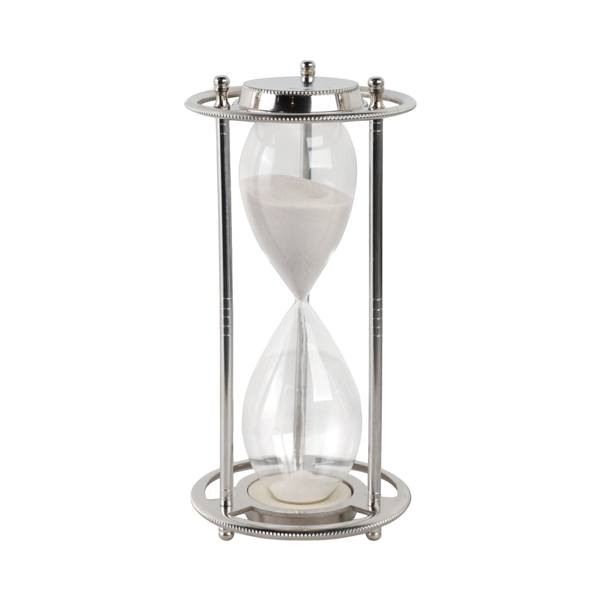 11" Verlice Silver Metal Hourglass Table Decors| Sagebrook Home