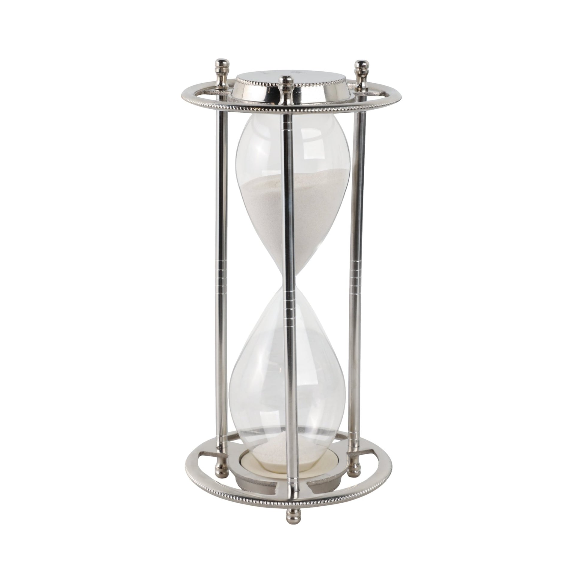 11" Verlice Silver Metal Hourglass Table Decors| Sagebrook Home