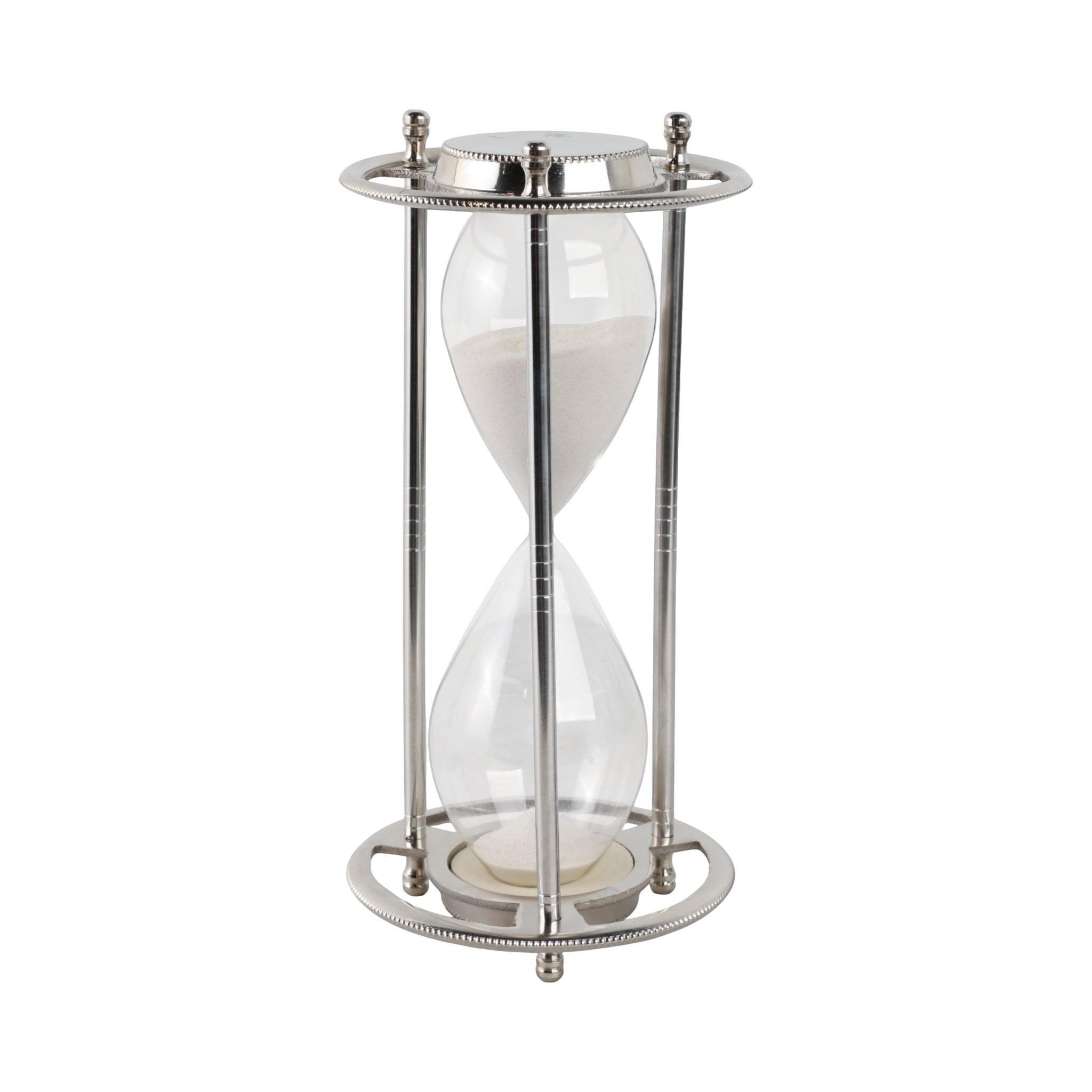 11" Verlice Silver Metal Hourglass Table Decors| Sagebrook Home