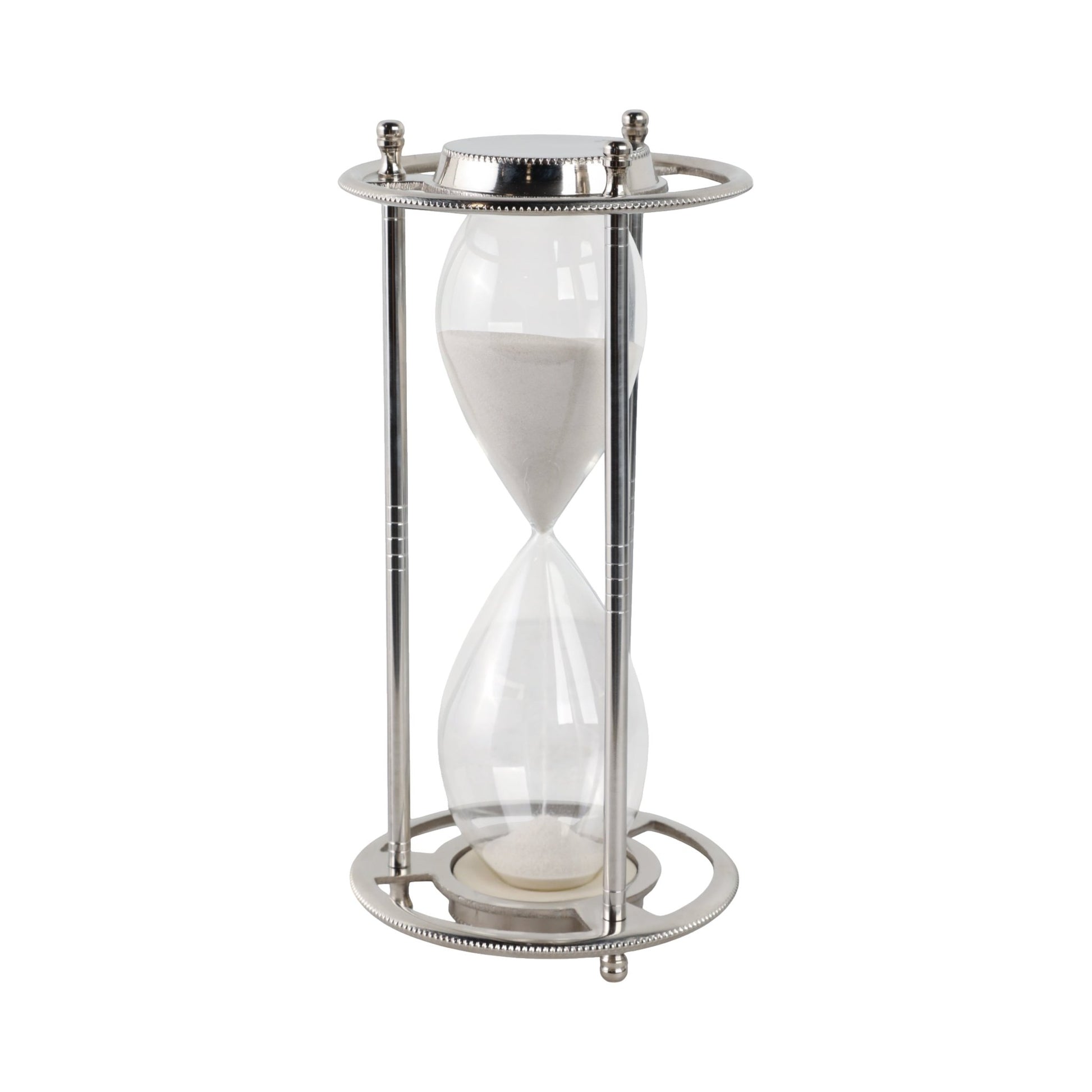 11" Verlice Silver Metal Hourglass Table Decors| Sagebrook Home