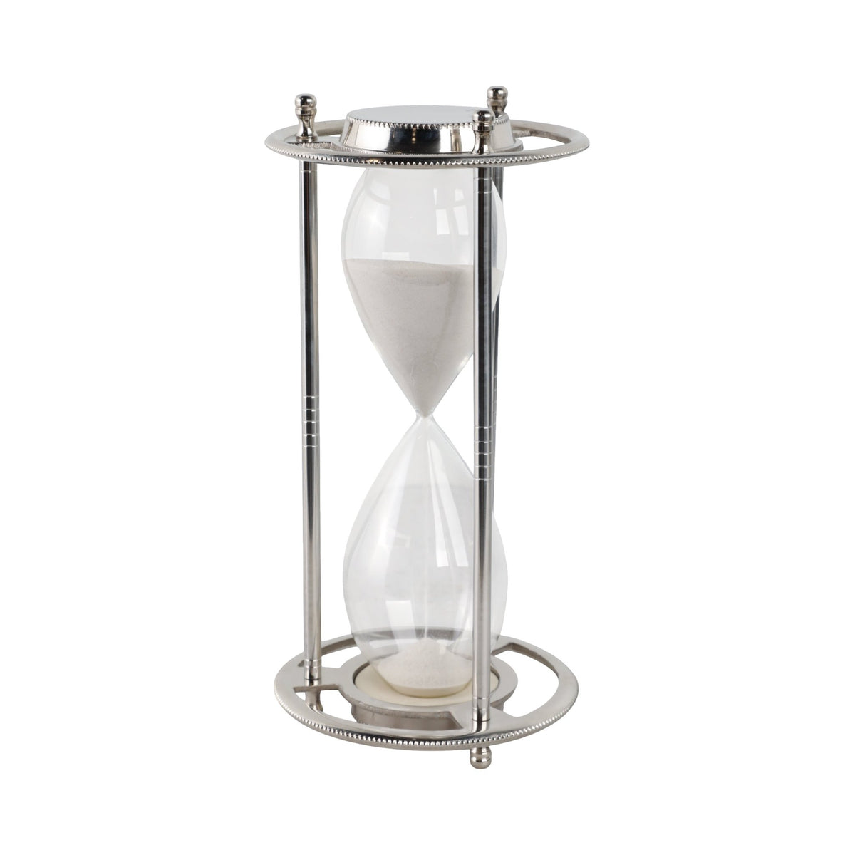 11" Verlice Silver Metal Hourglass Table Decors| Sagebrook Home