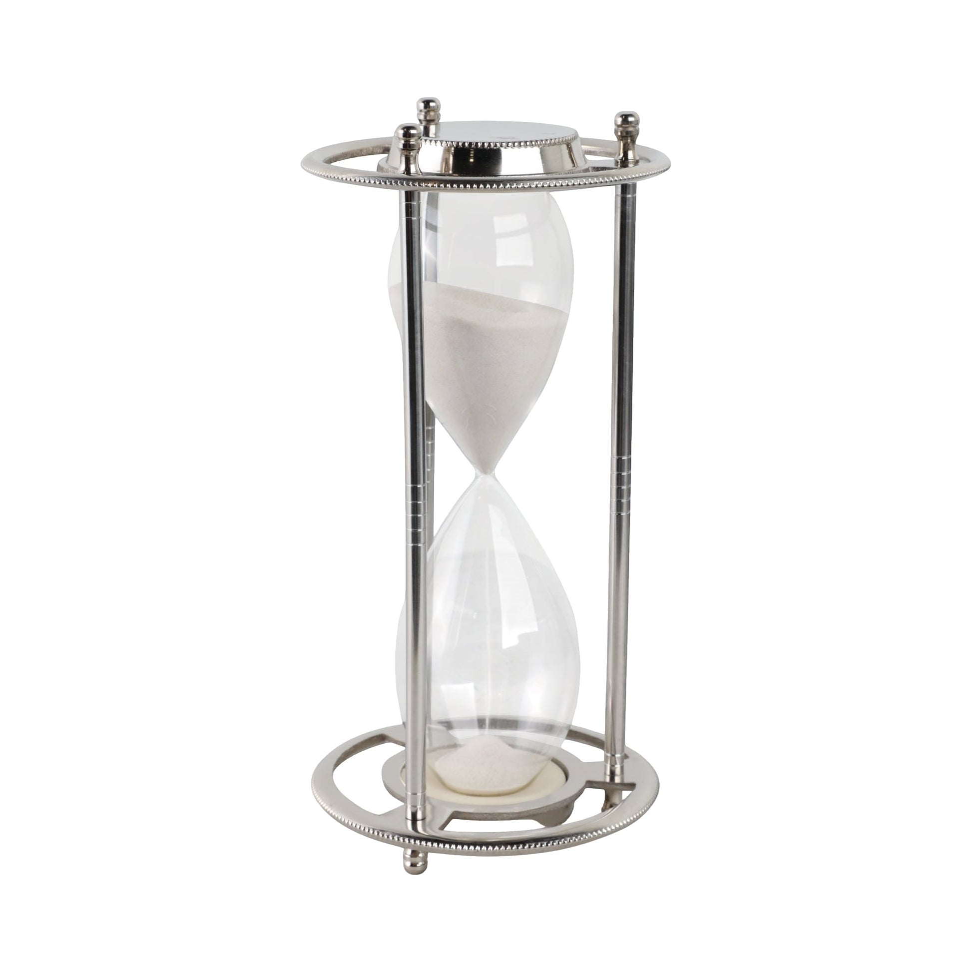 11" Verlice Silver Metal Hourglass Table Decors| Sagebrook Home