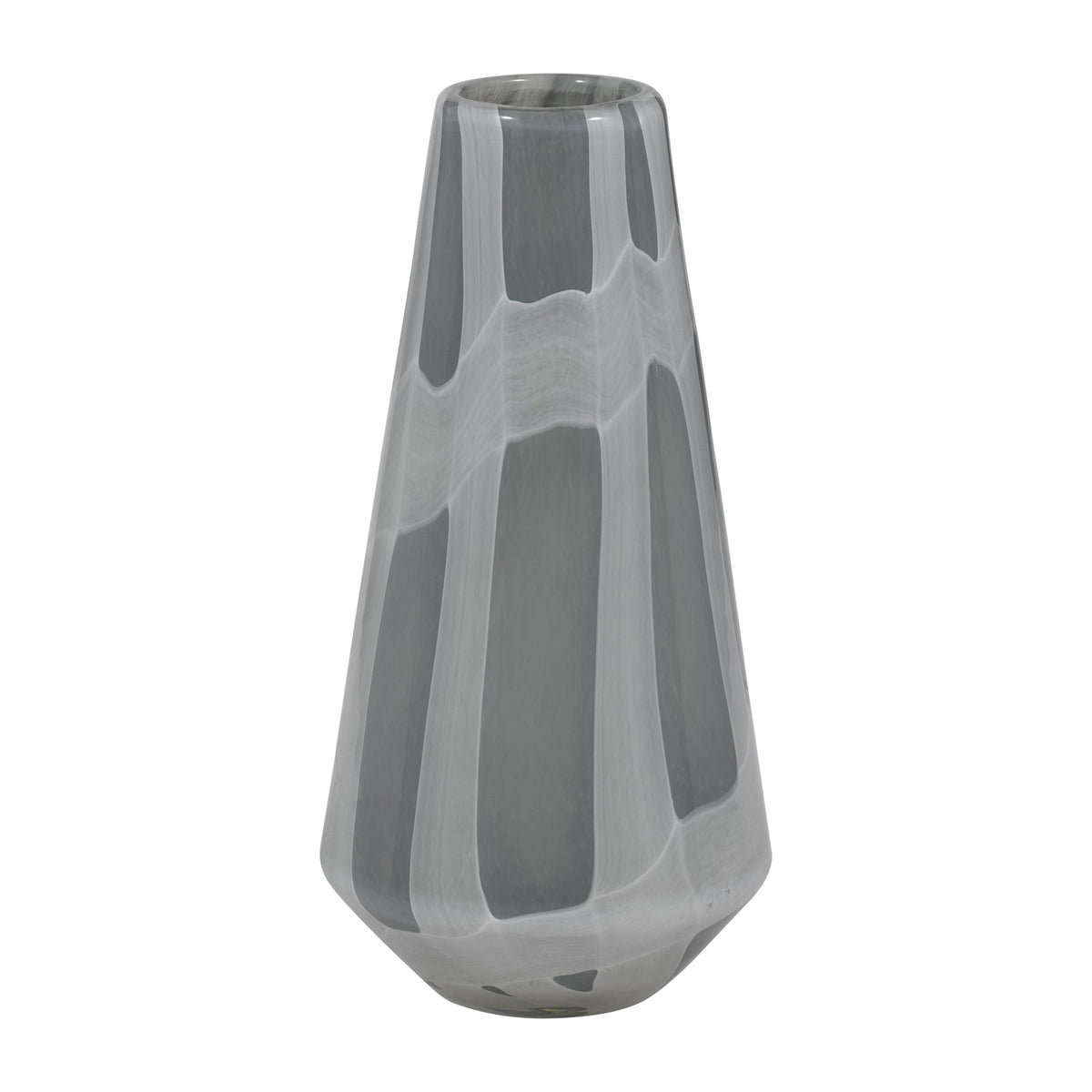 11" VICTORIA LARGE GRAY GLASS VASE Vases and Jars| Sagebrook Home