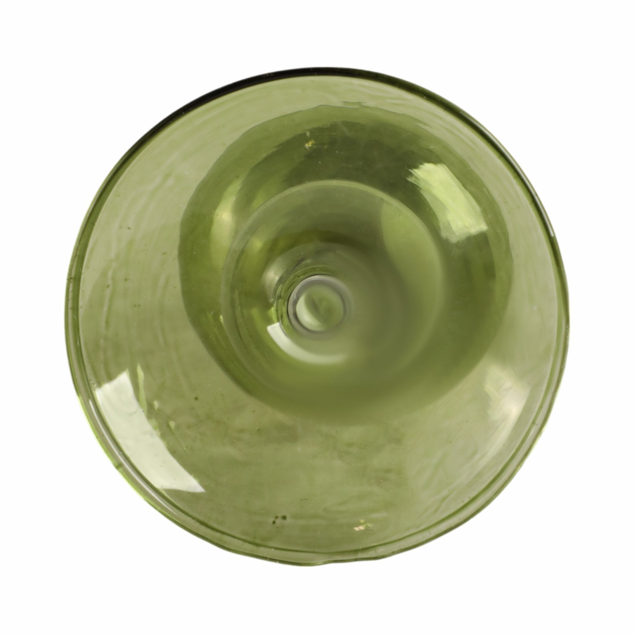 11" Vintage Glass Taper Candle Holder, Olive Candle Holders| Sagebrook Home