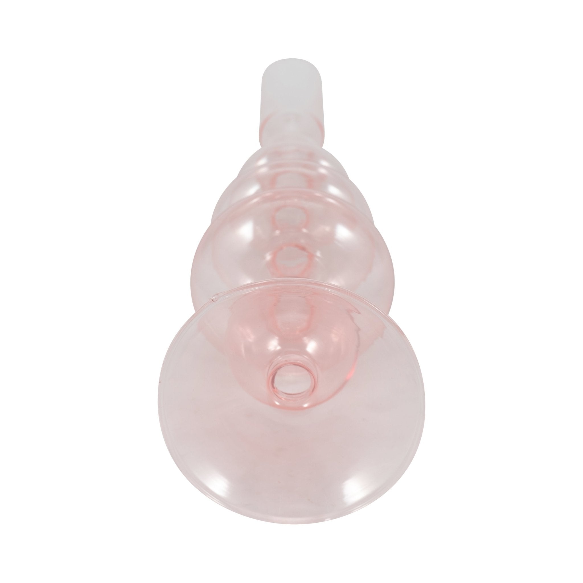 11" Vintage Glass Taper Candle Holder, Pink Candle Holders| Sagebrook Home