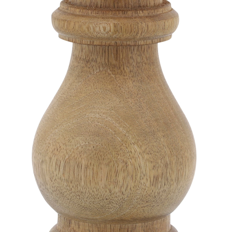 11" WOODEN PILLAR STAND, NATURAL - Al Rugaib Furniture