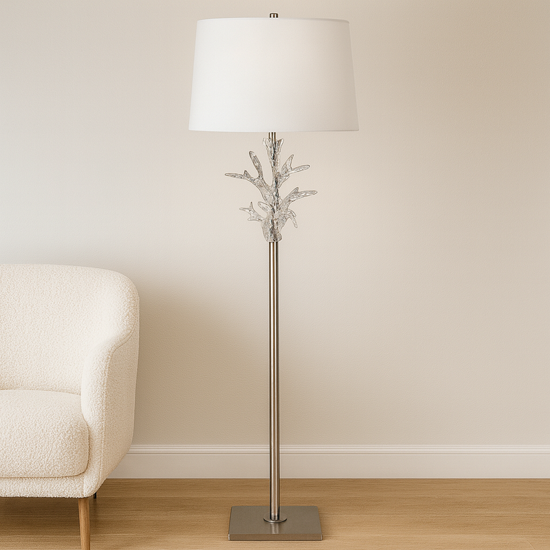 Crystal Coral Clear Floor Lamp