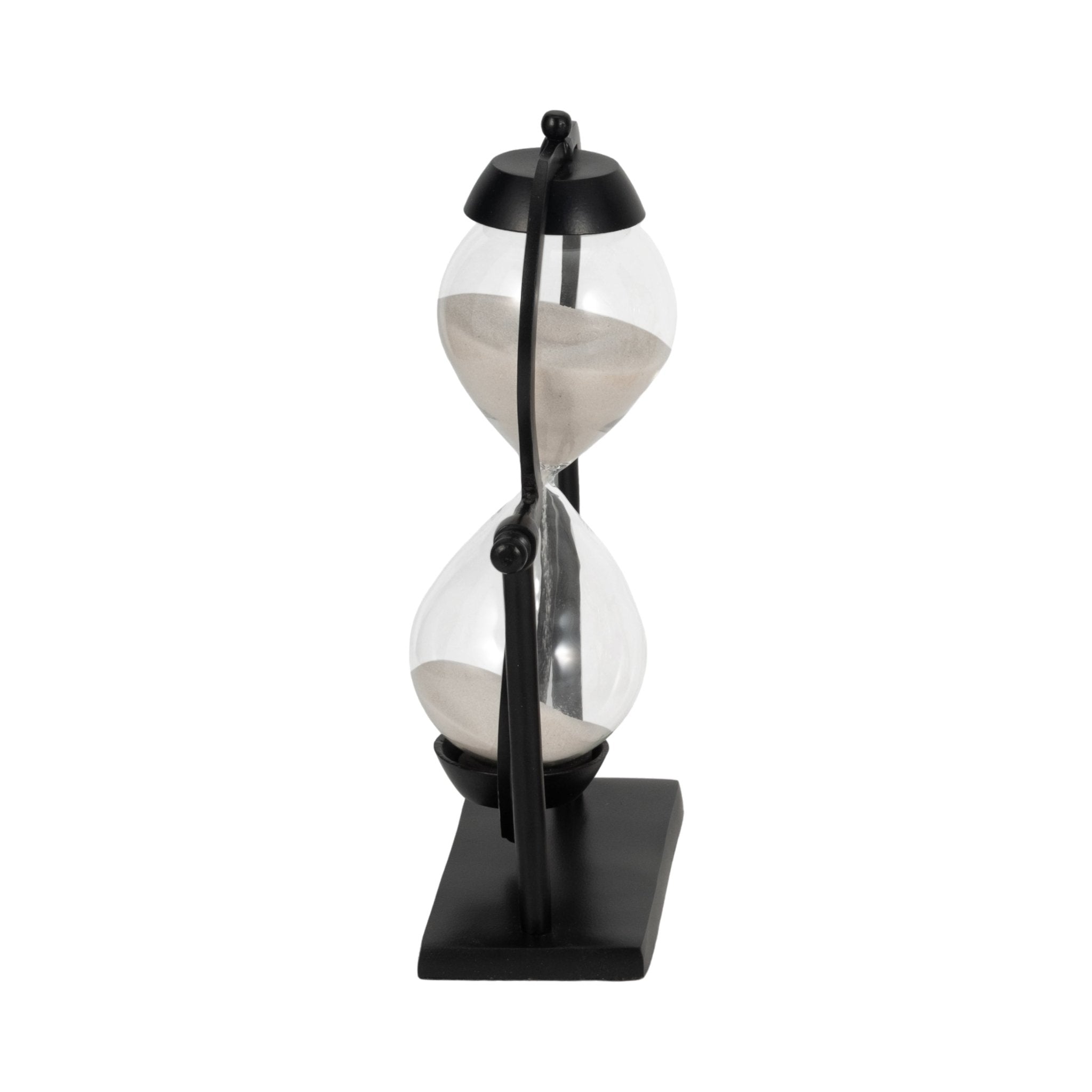 11"h Black Metal Sandtimer Table Decors| Sagebrook Home