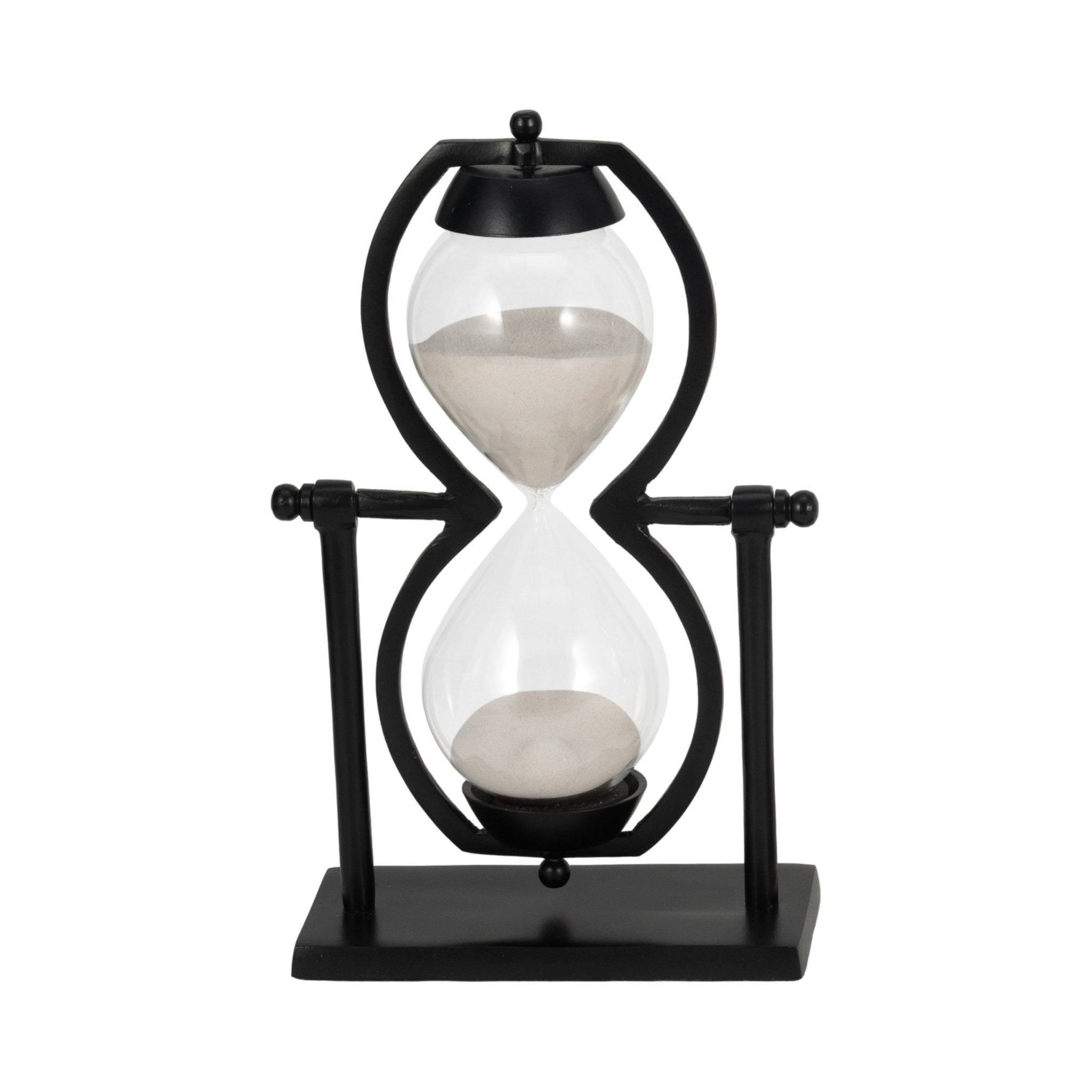 11"h Black Metal Sandtimer Table Decors| Sagebrook Home