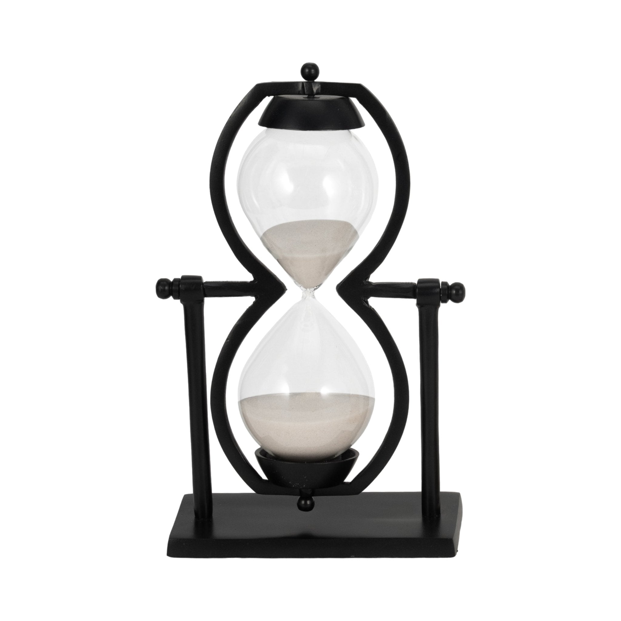 11"h Black Metal Sandtimer Table Decors| Sagebrook Home