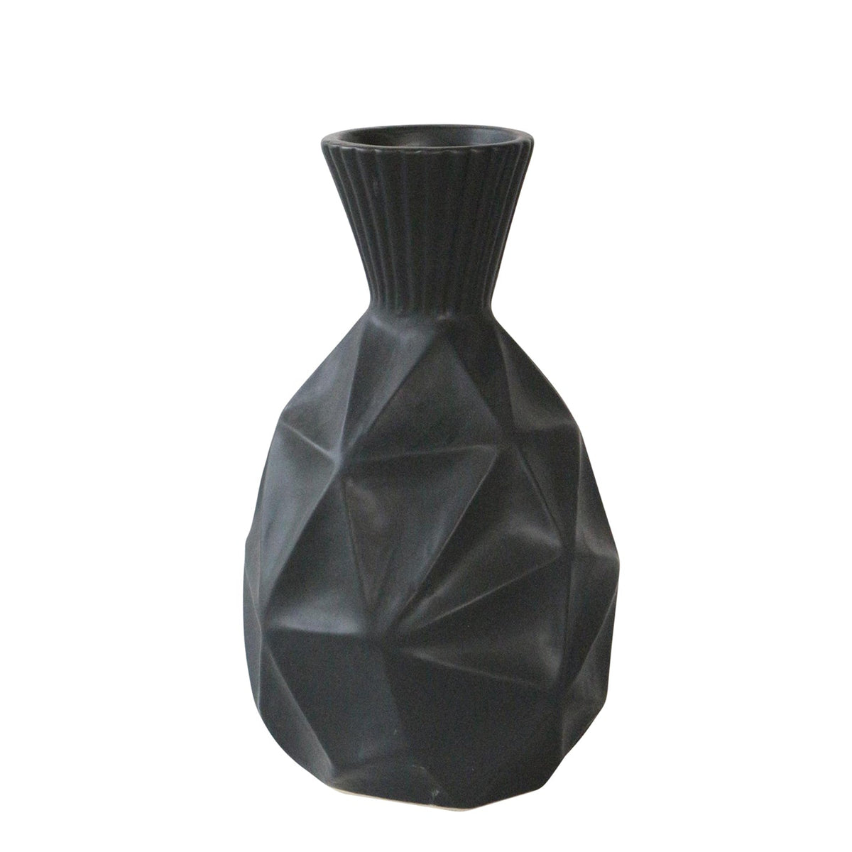 11"H TEXTURED OLPE VASE, BLACK Vases and Jars| Sagebrook Home