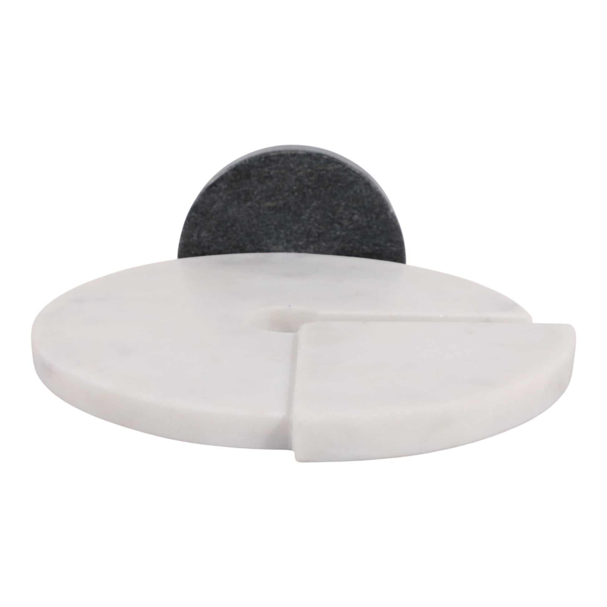 11x10" Modern Marble Sculpture On Base, Wht/blk Table Decors| Sagebrook Home