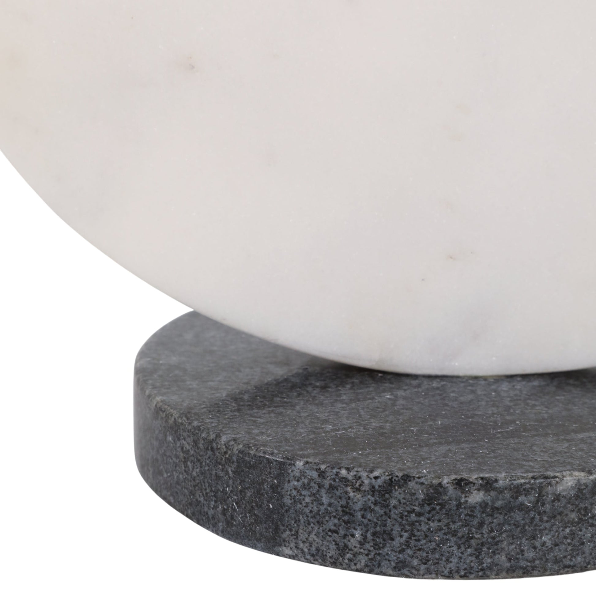 11x10" Modern Marble Sculpture On Base, Wht/blk Table Decors| Sagebrook Home