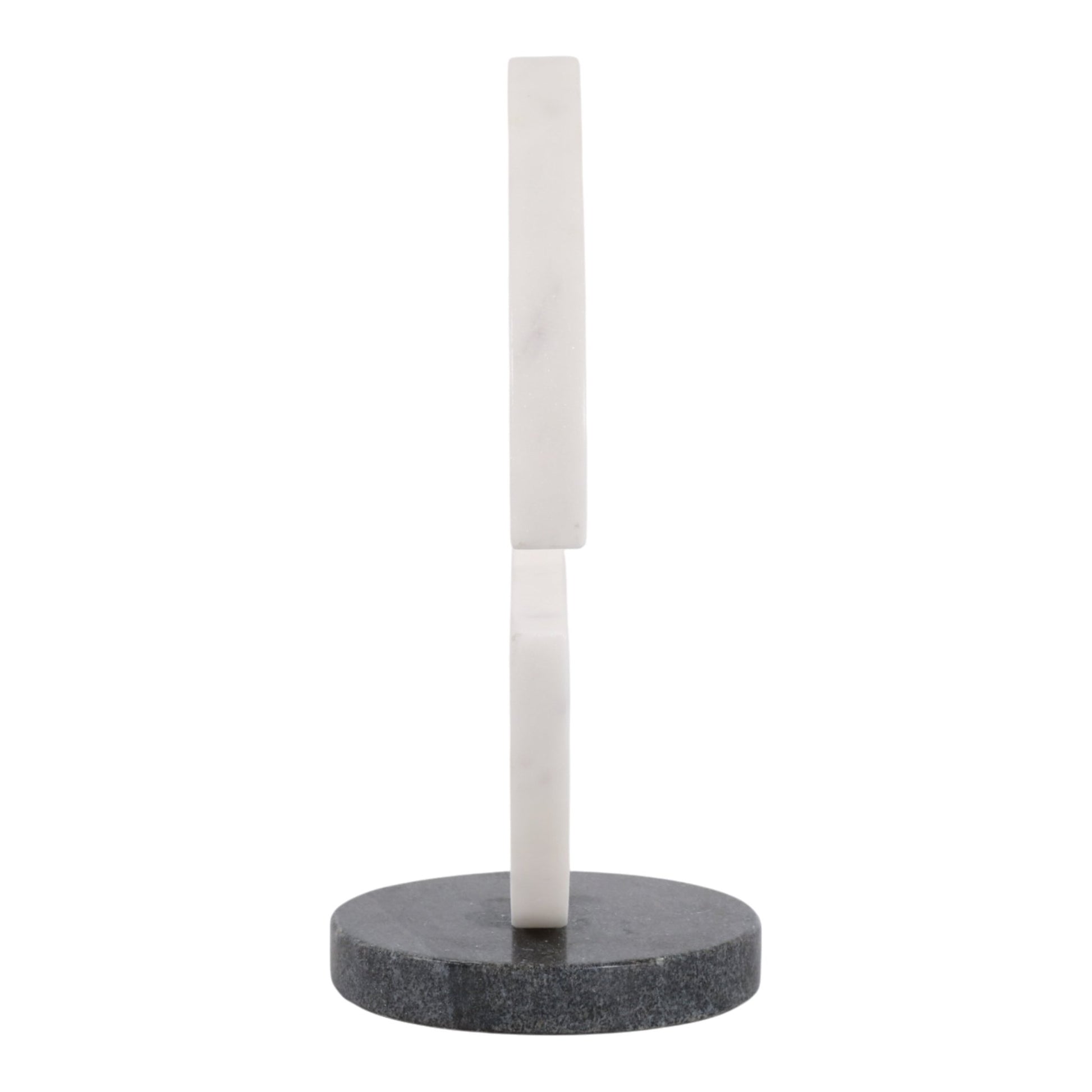 11x10" Modern Marble Sculpture On Base, Wht/blk Table Decors| Sagebrook Home