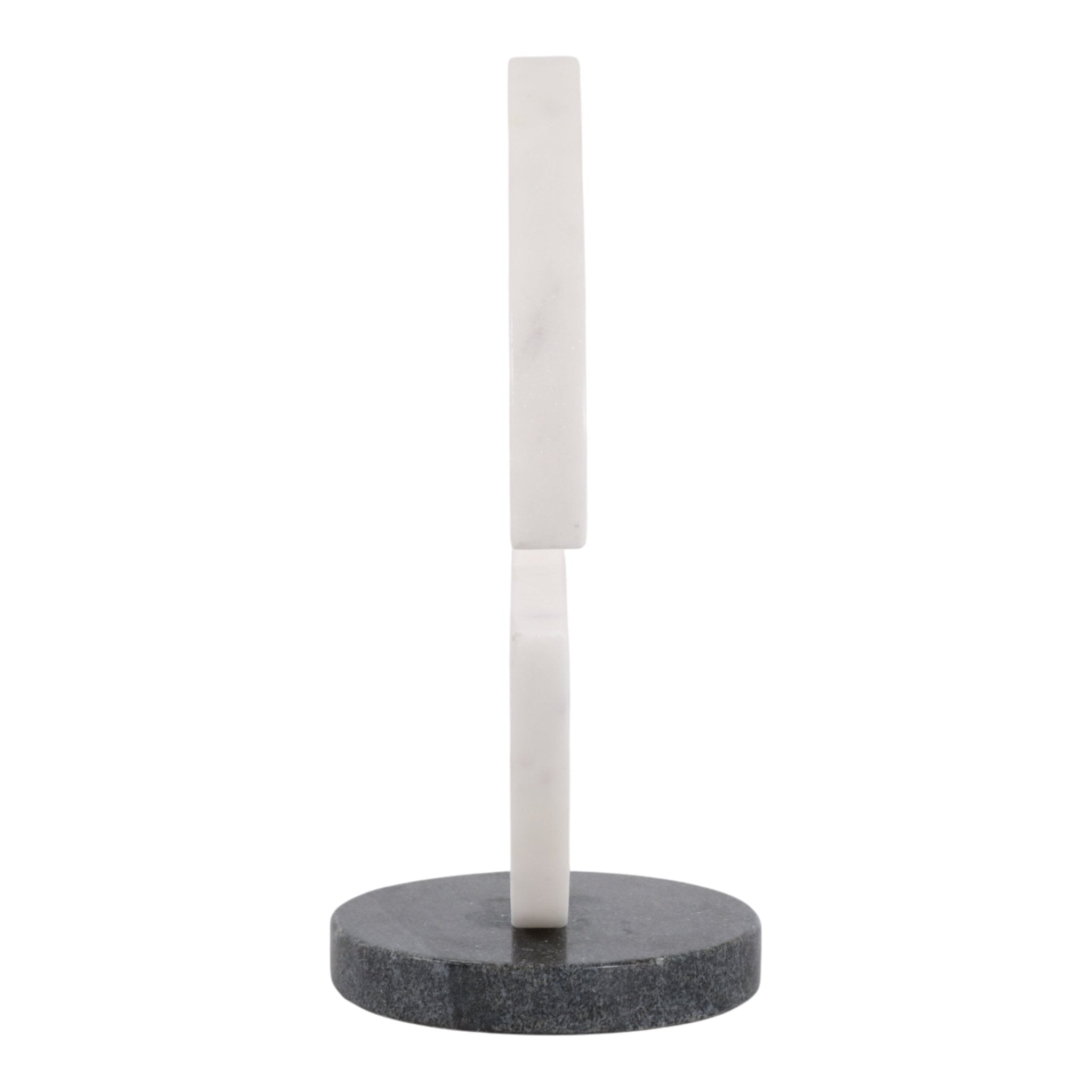 11x10" Modern Marble Sculpture On Base, Wht/blk Table Decors| Sagebrook Home