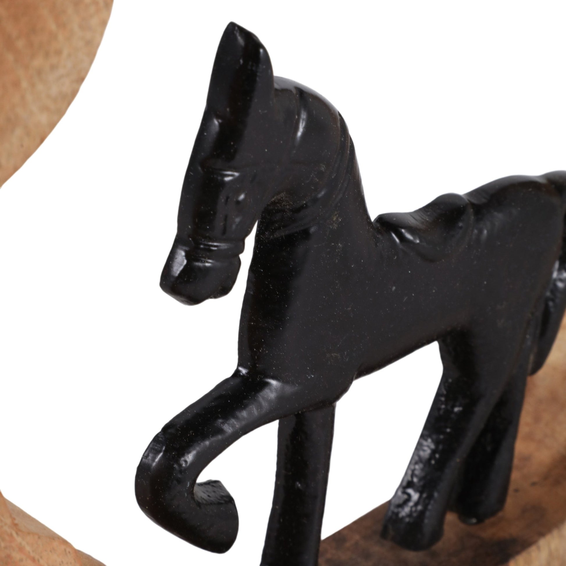 11x11" Horse In Wood Round, Black/natural Table Decors| Sagebrook Home