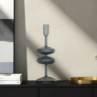 11x4" Retro Bubble Taper Holder, Blue - Al Rugaib Furniture