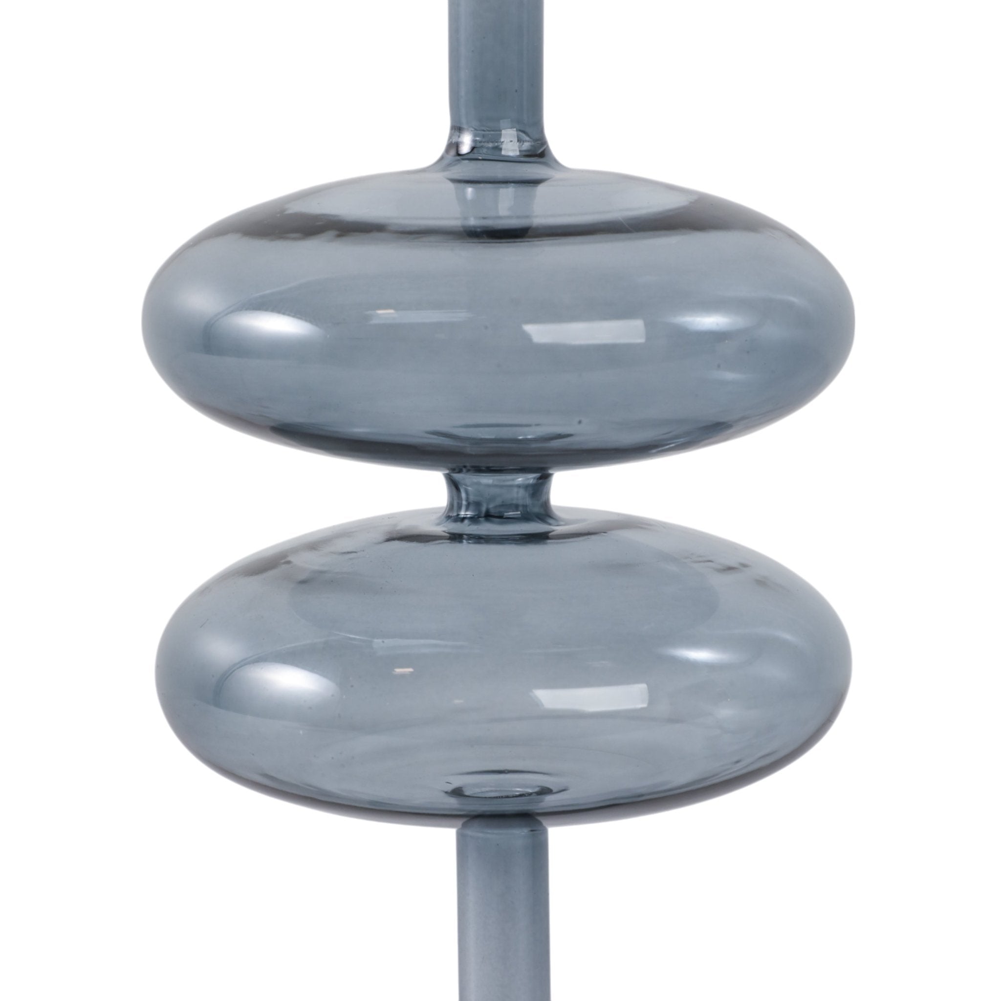 11x4" Retro Bubble Taper Holder, Blue Candle Holders| Sagebrook Home