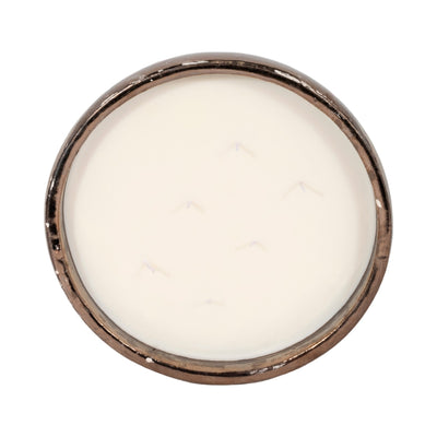 12" 57 Oz Pine Bowl Candle, Grey/gold - Al Rugaib Furniture