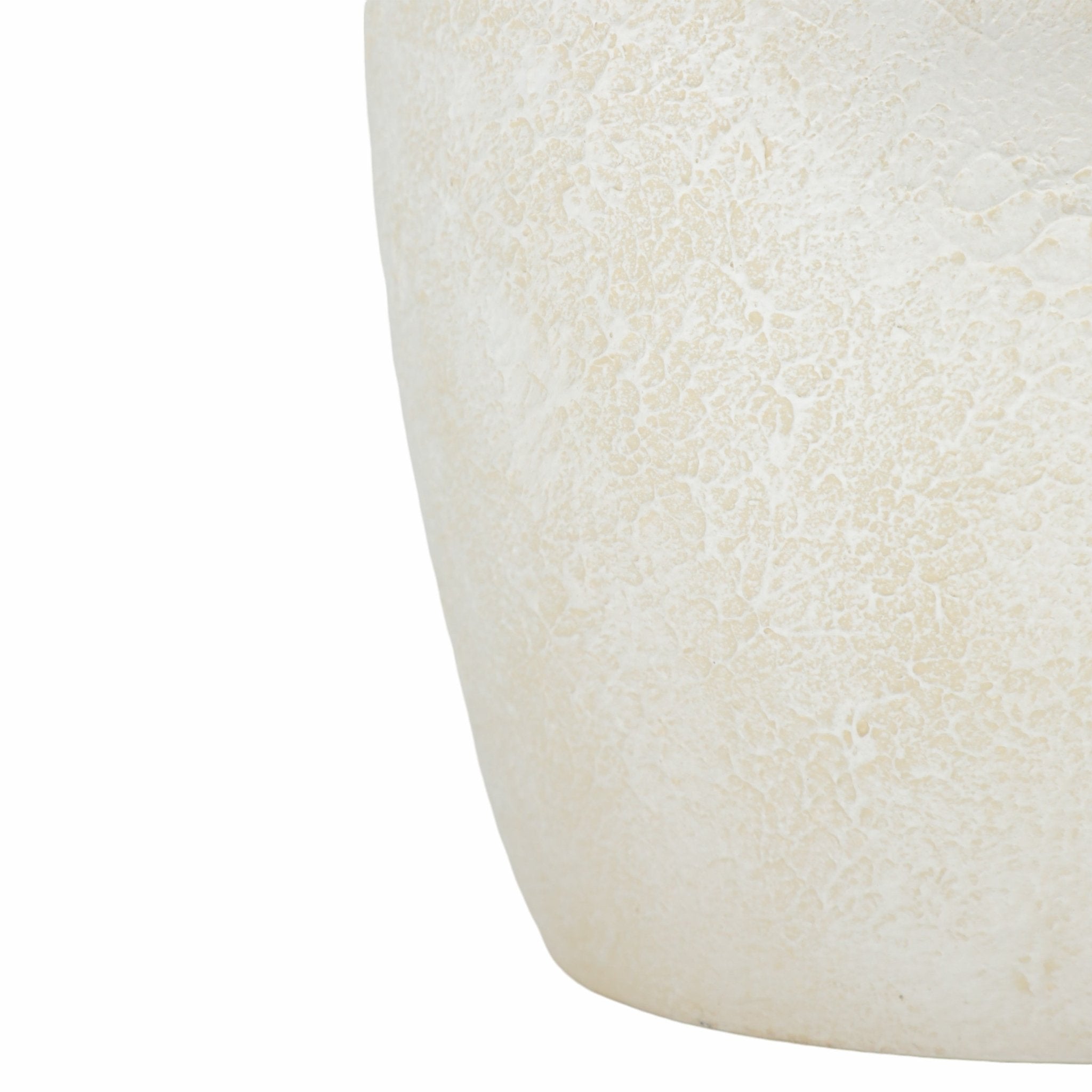 12" ABSTRACT TEXTURED TERRACOTTA VASE, IVORY Vases and Jars| Sagebrook Home
