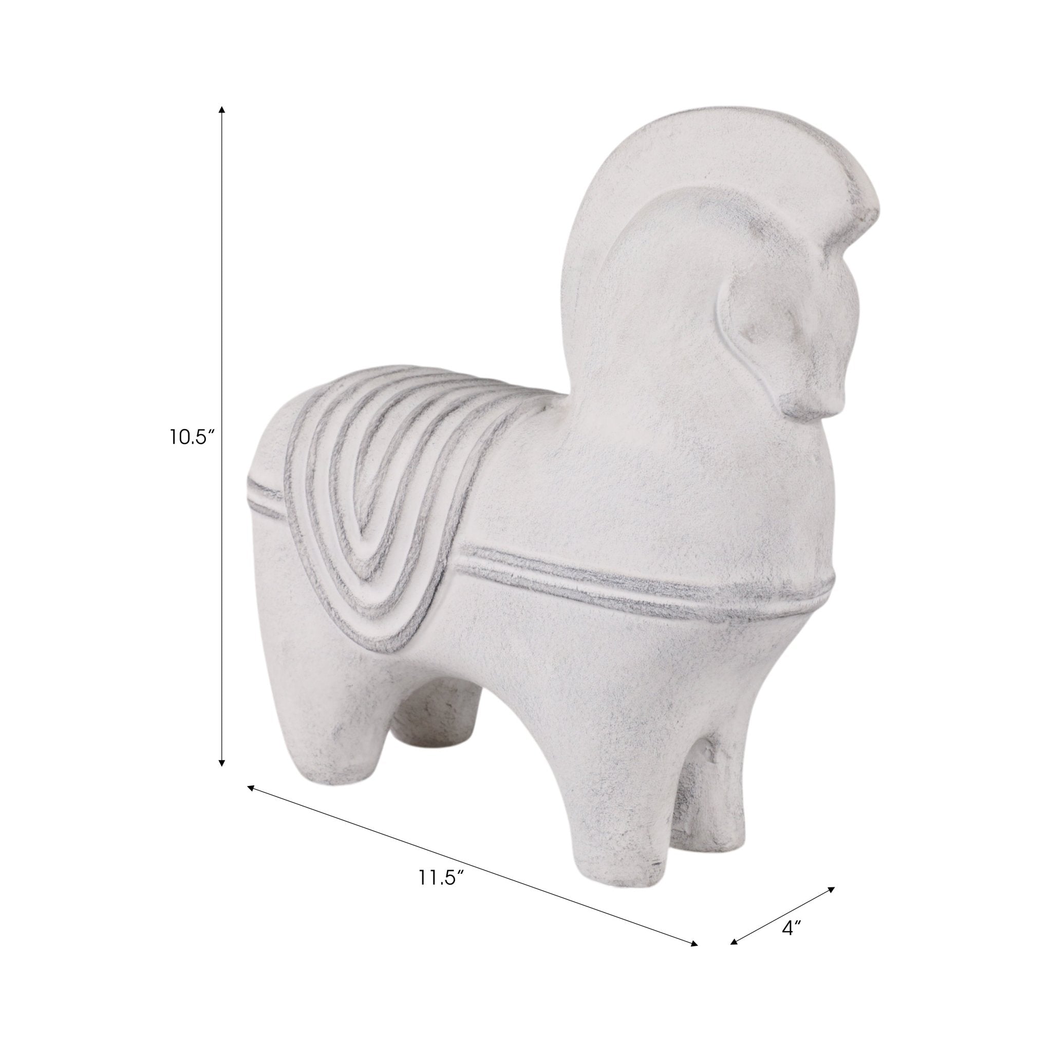 12" Barringston Eco-mix Horse Table Decors| Sagebrook Home