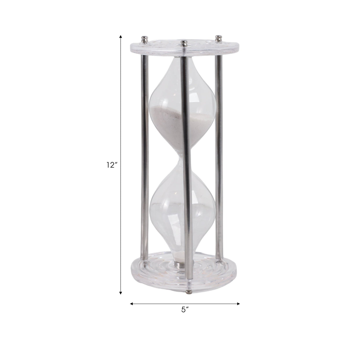 12" Beckett Acrylic Hourglass Table Decors| Sagebrook Home
