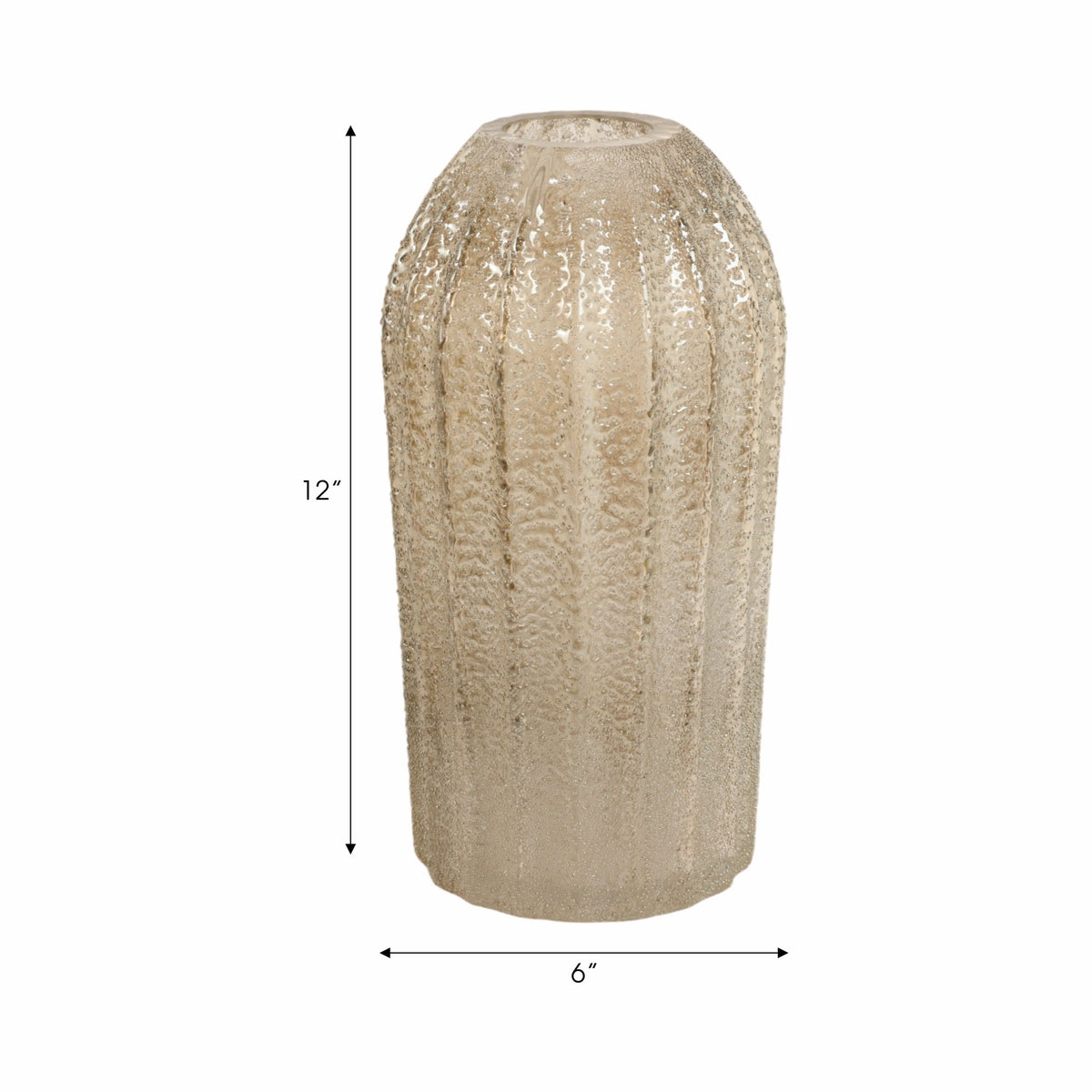 12" CAVIAR LARGE ARTISAN BLOWN GLASS VASE Vases and Jars| Sagebrook Home