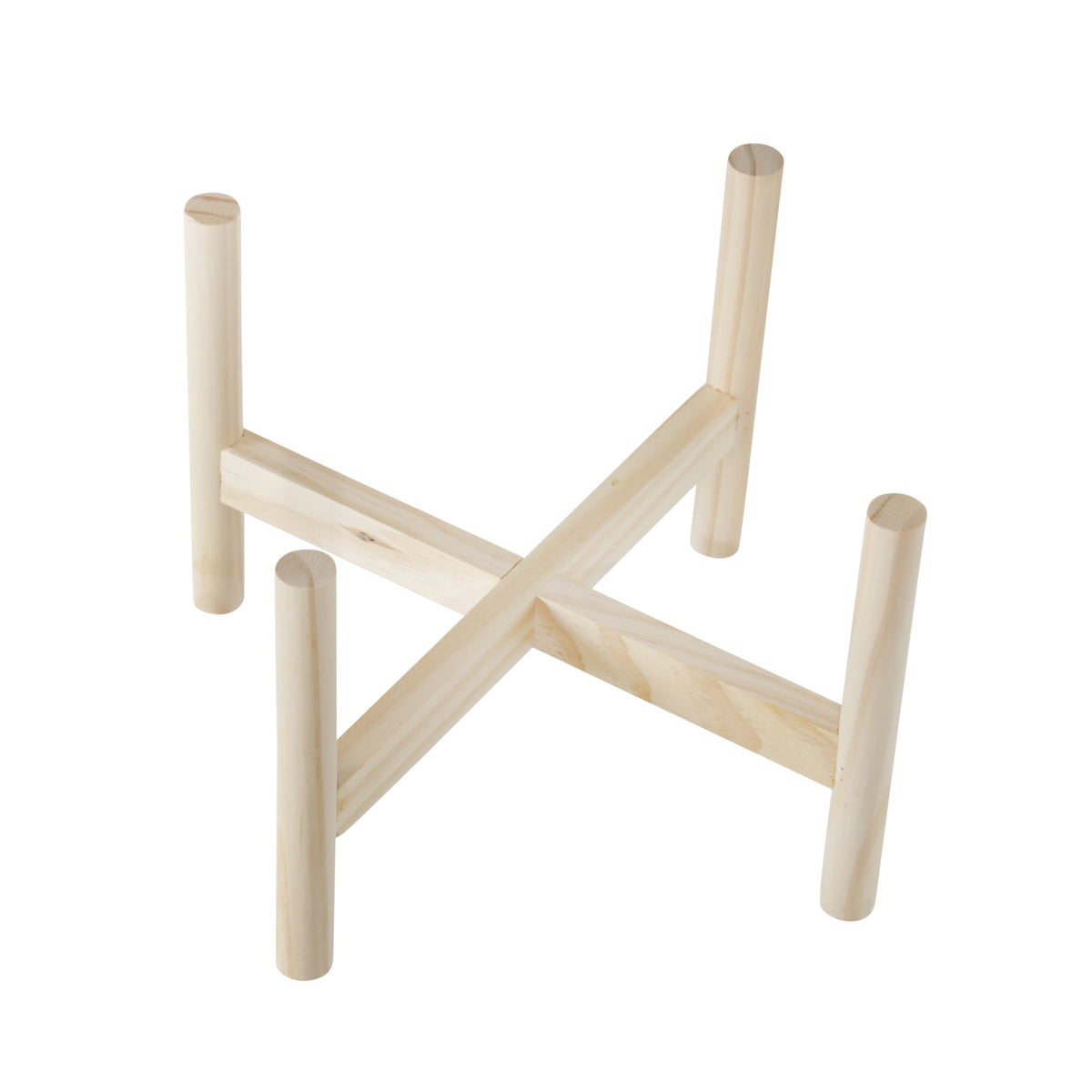 12" CERAMIC CHEVRON PLANTER W/ WOOD STAND, WHITE Outdoor Planters| Sagebrook Home