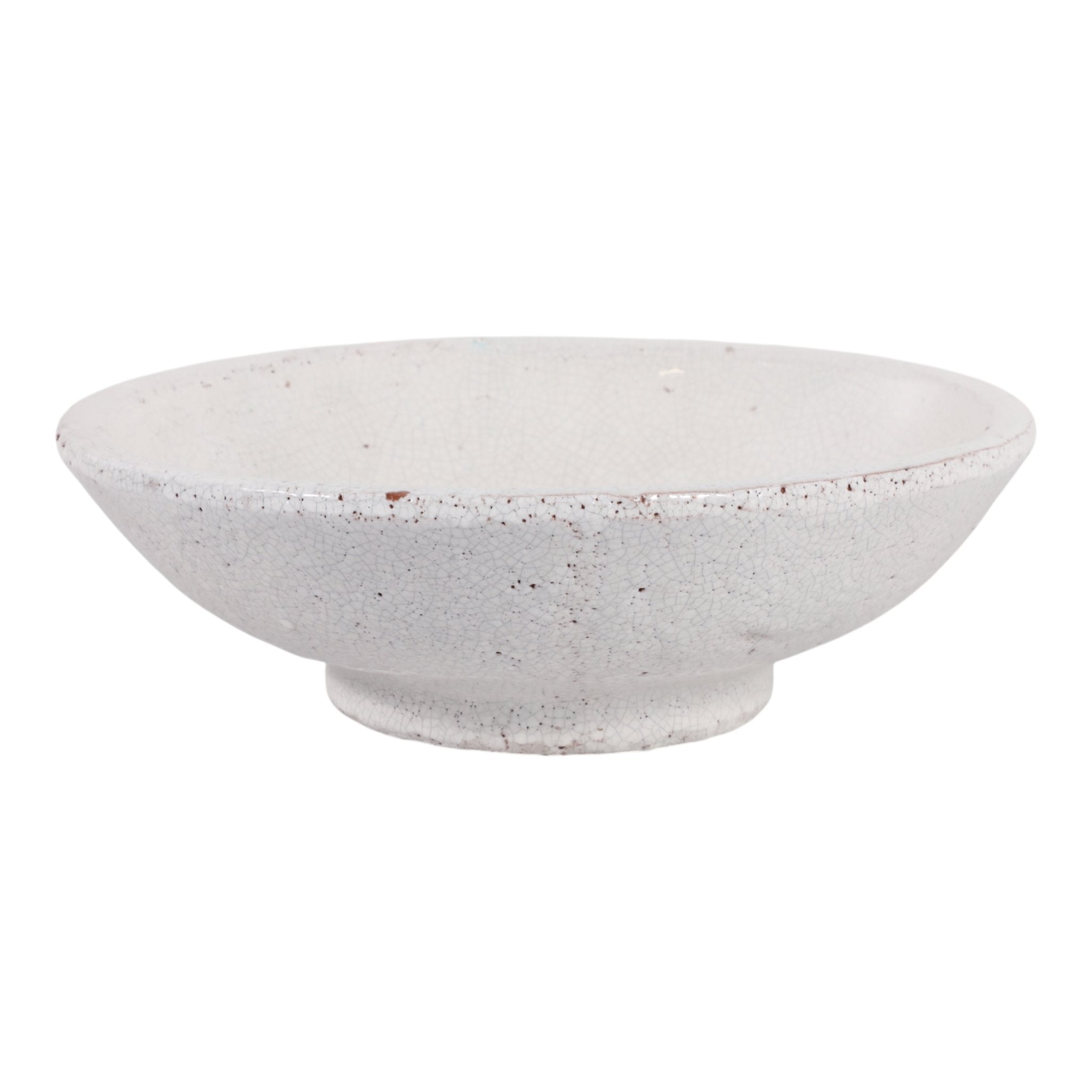 12" Crackle Finish Bowl, White Bowl| Sagebrook Home