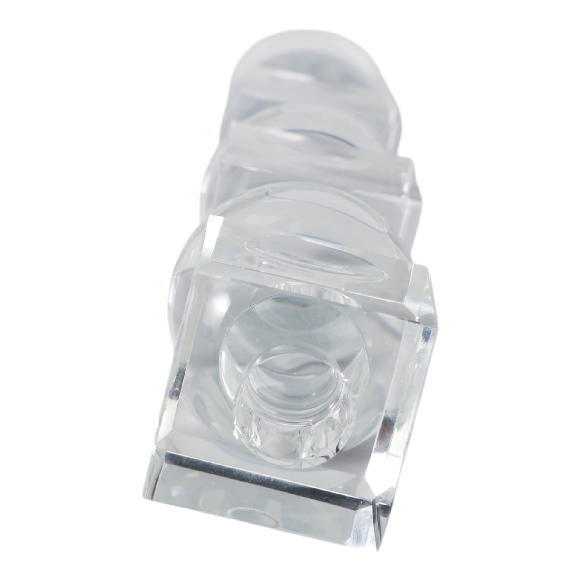12" Crystal Orbs & Blocks Taper Candleholder, Clea Candle Holders| Sagebrook Home