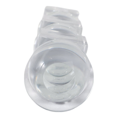 12" Crystal Orbs & Blocks Taper Candleholder, Clea - Al Rugaib Furniture