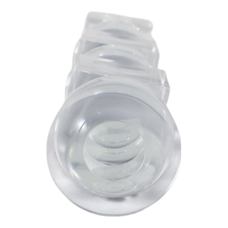 12" Crystal Orbs & Blocks Taper Candleholder, Clea - Al Rugaib Furniture